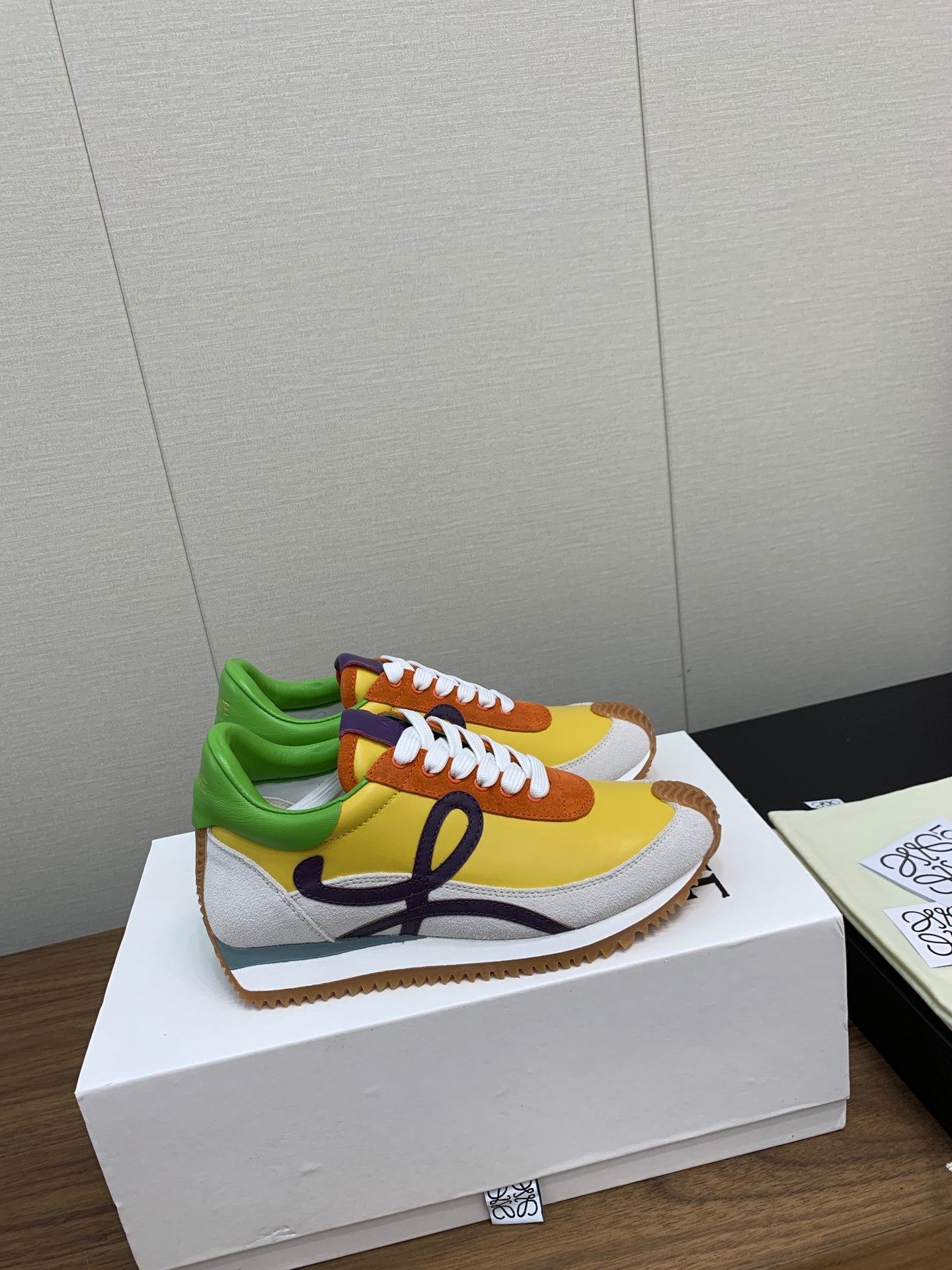 LW FLOW RUNNER SNEAKER LEMON-BRICK SUEDE、mysite、Cacoeks