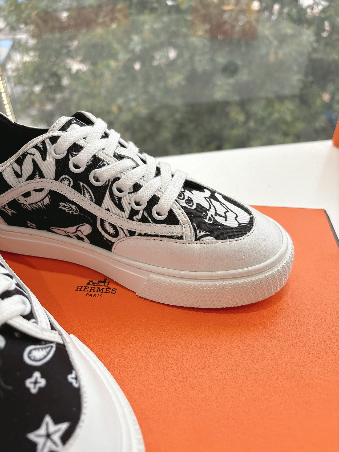 GET SNEAKER IN BLACK MIX WHITE MAXI CANVAS AND CALFSKIN、mysite、Cacoeks