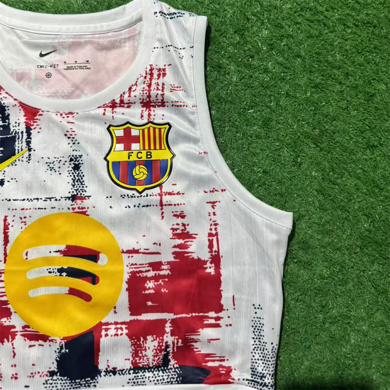 UltraTrikot-Women's Barcelona 25-26 Yellow Logo White Yoga Vest