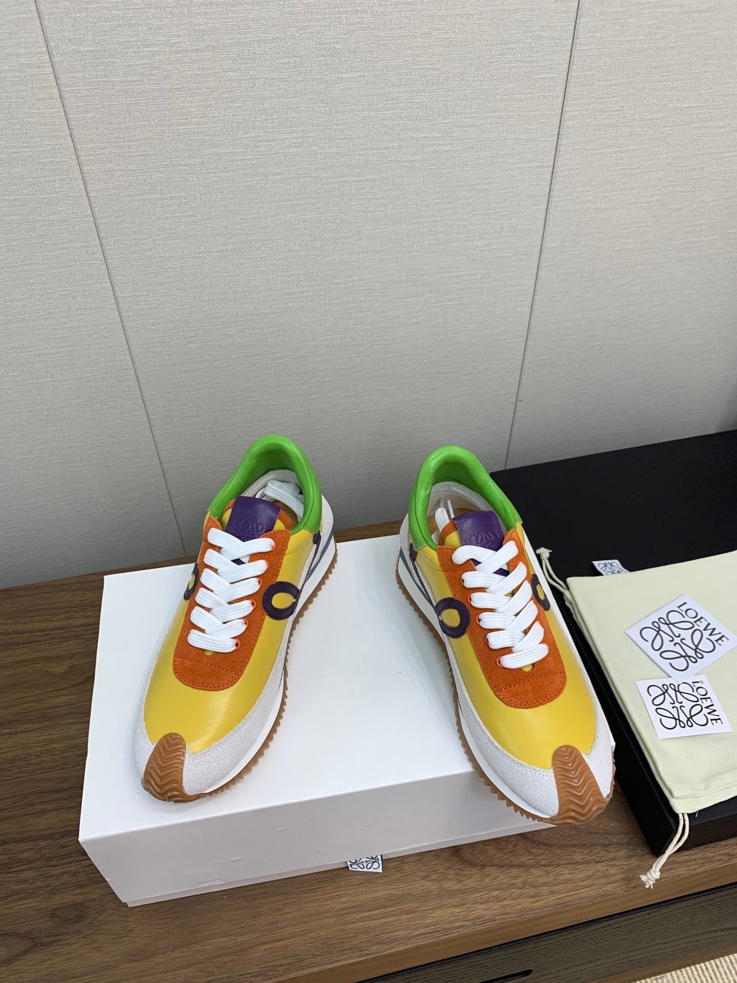 LW FLOW RUNNER SNEAKER LEMON-BRICK SUEDE、mysite、Cacoeks