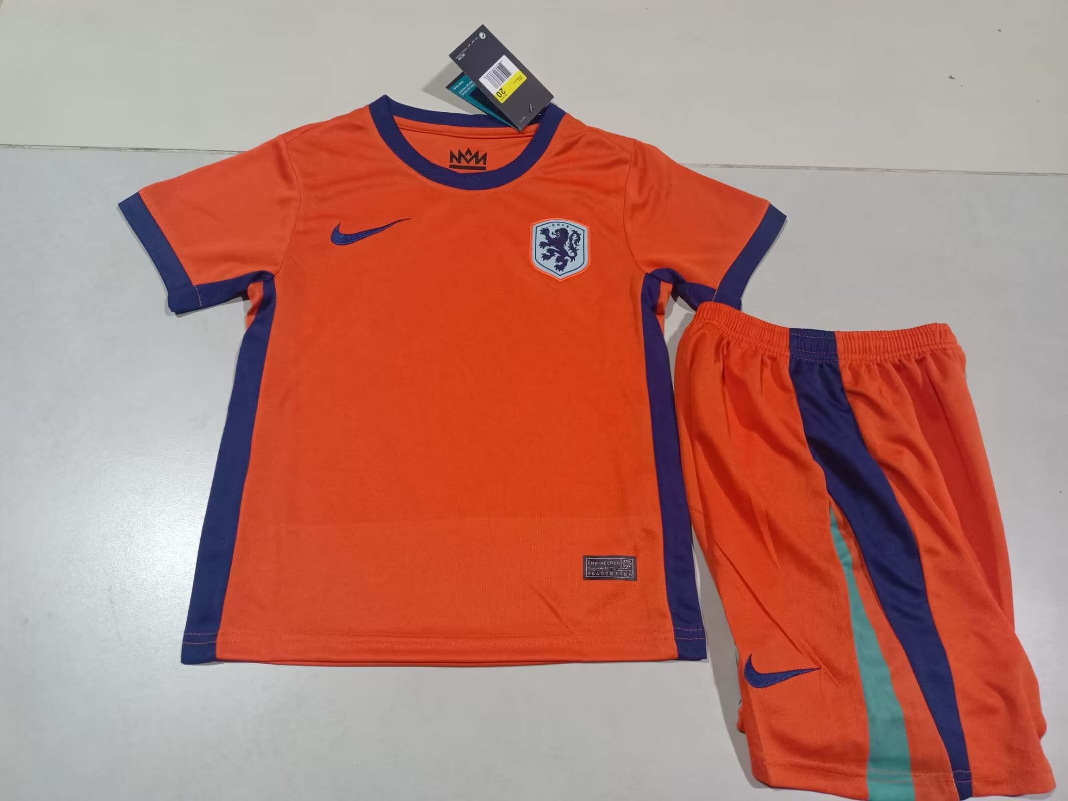 2024 Netherlands Home Football Shirt Kids Size Suit-mysite Custom Football Kit- Nextkits