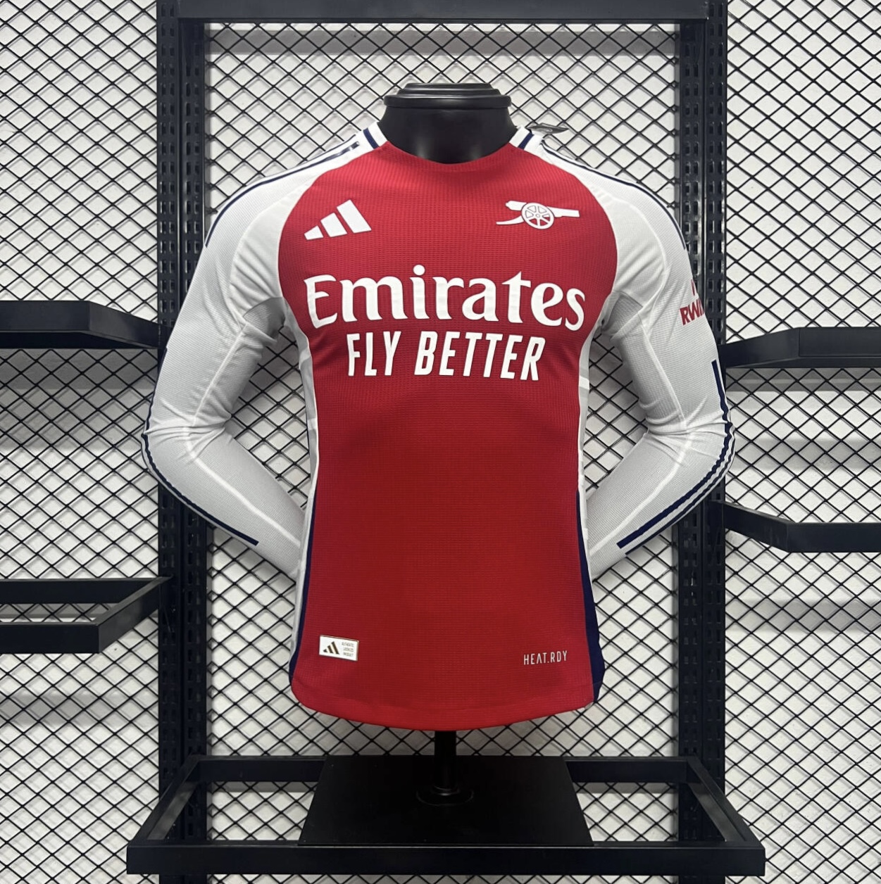 ManixJersey.com | Arsenal 24-25 Home Long Sleeve Jersey - Player Version -Customize Name, Number and Patch | Worldwide Shipping