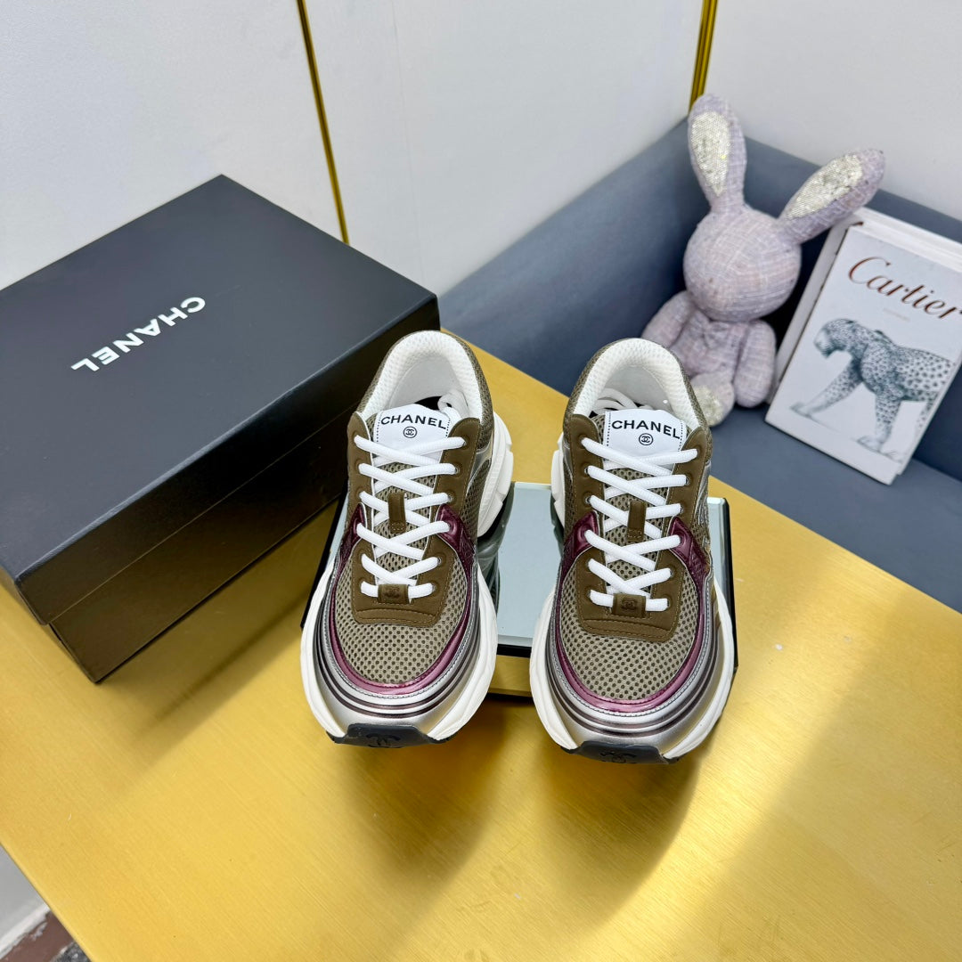 DAD SNEAKER IN COLORFUL CALFSKIN AND BREATHABLE MESH、mysite、Cacoeks