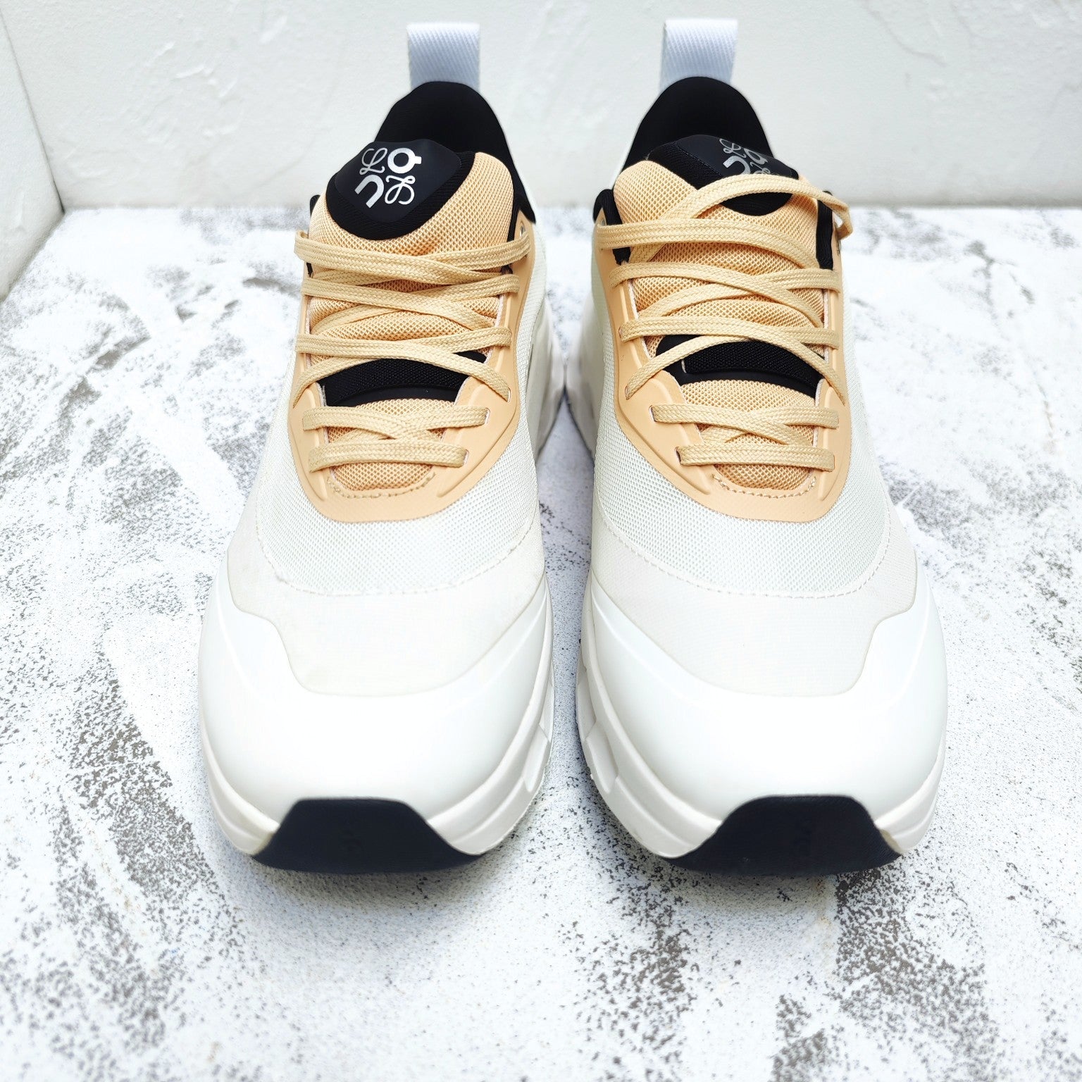 CLOUDTILT 2.0 SNEAKER PALE GRAY MIX PALE ORANGE CALFSKIN AND BREATHABLE MESH、mysite、Cacoeks
