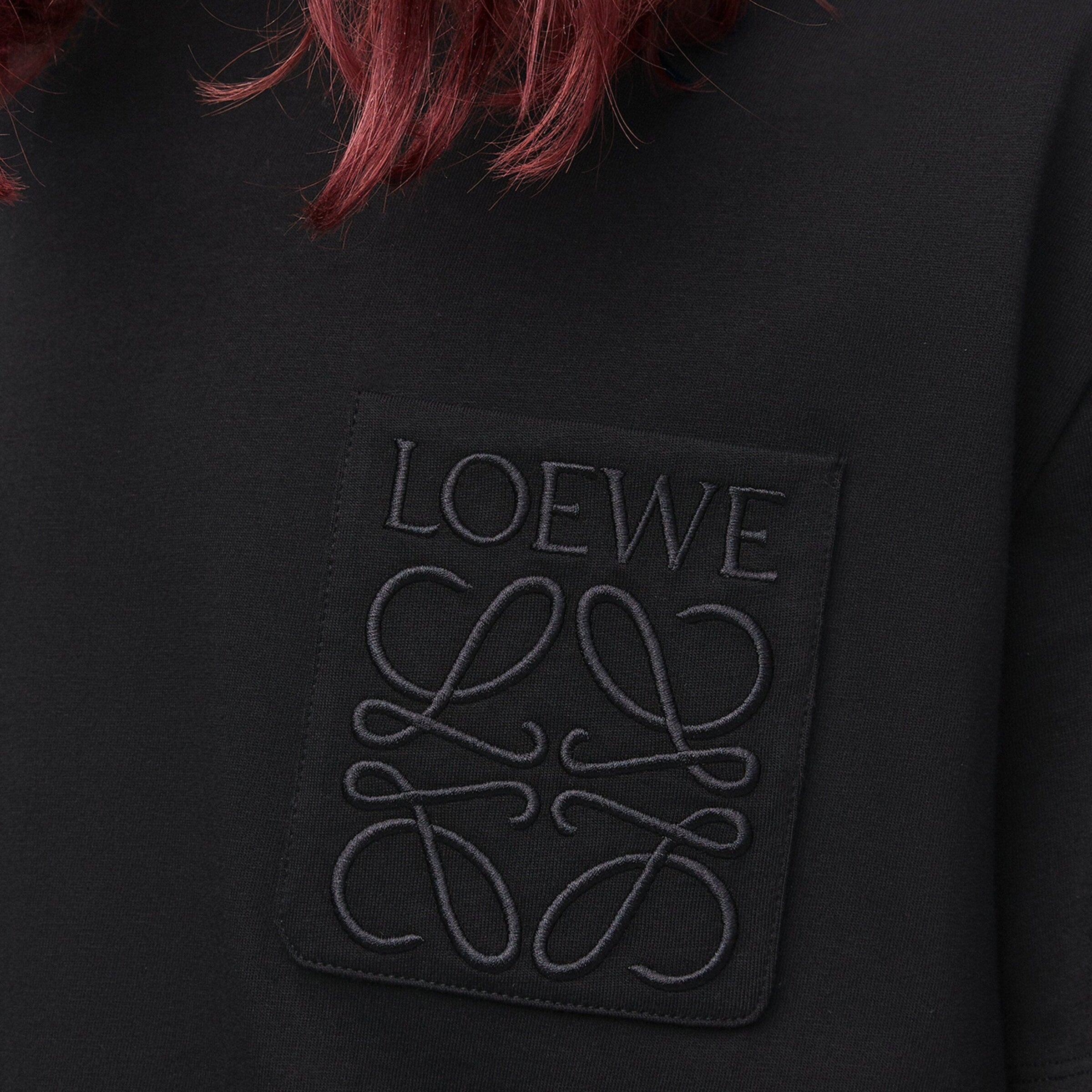 Loewe Anagram Black T-Shirt with Pocket、mysite、Cacoeks