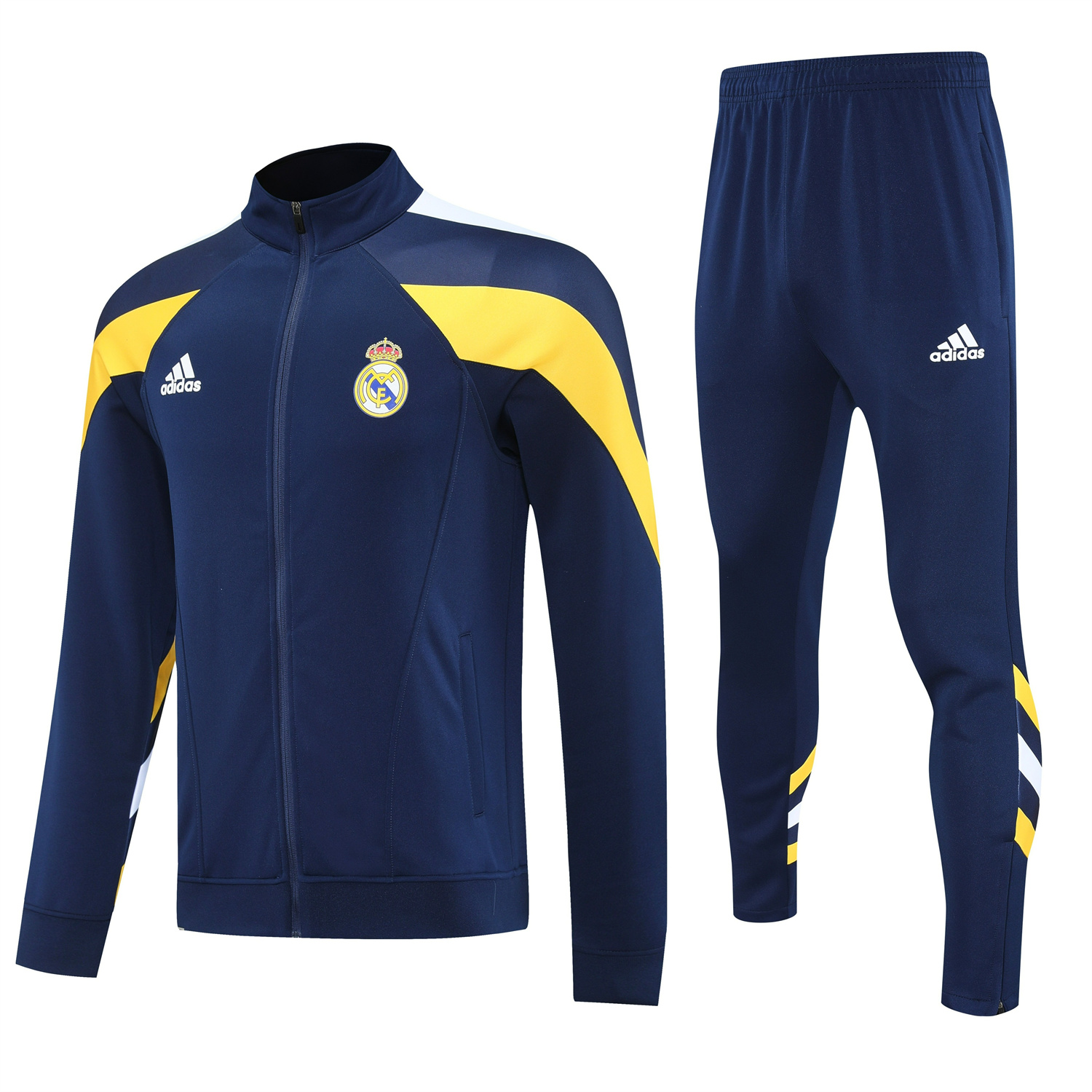 foot-Real Madrid 25-26 Jacket Training Tracksuit - Deep Blue Jackets & Deep Blue Pants