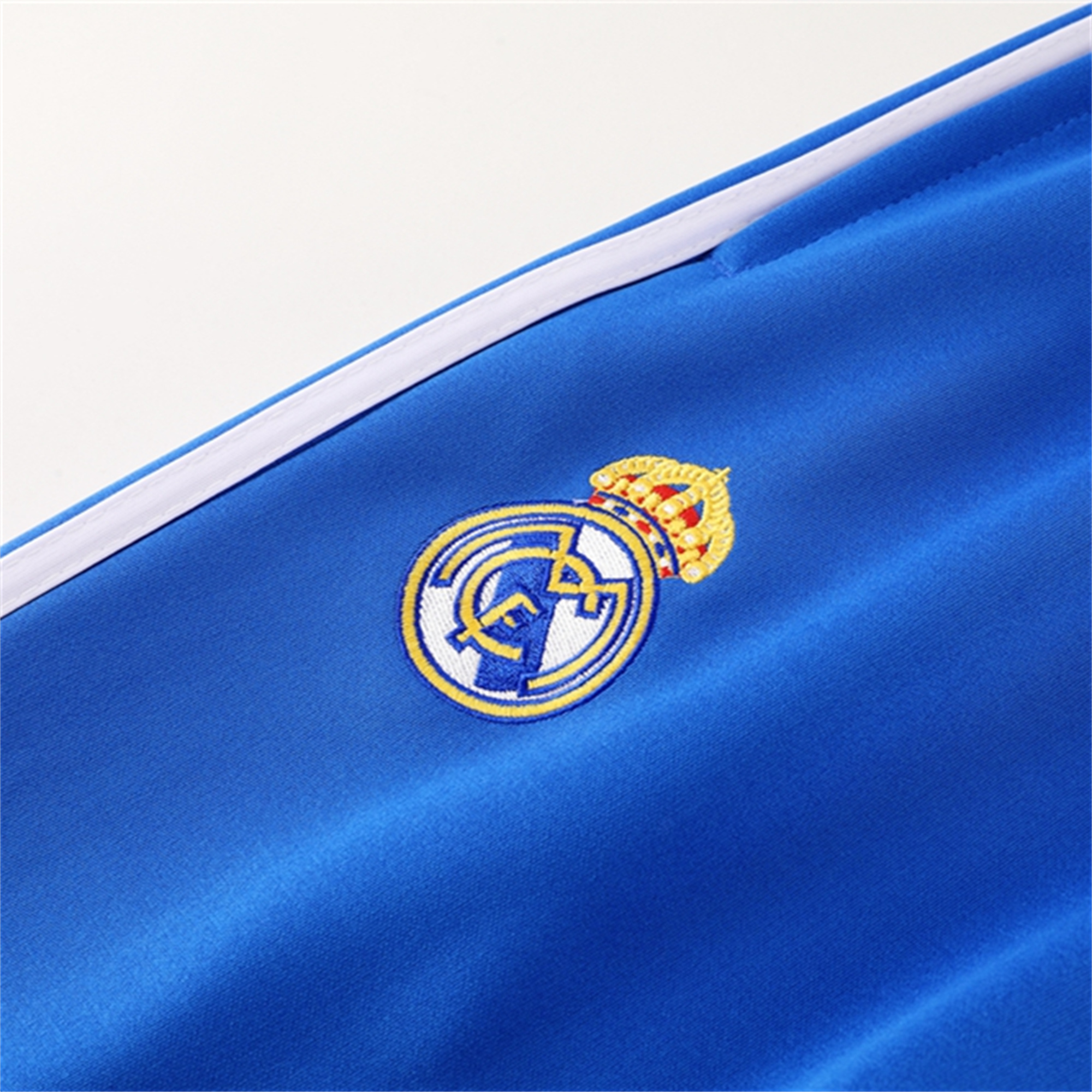 JerseysGala.com | Real Madrid 24-25 Jacket Training Tracksuit - Blue & White -Customize Name, Number and Patch | Worldwide Shipping