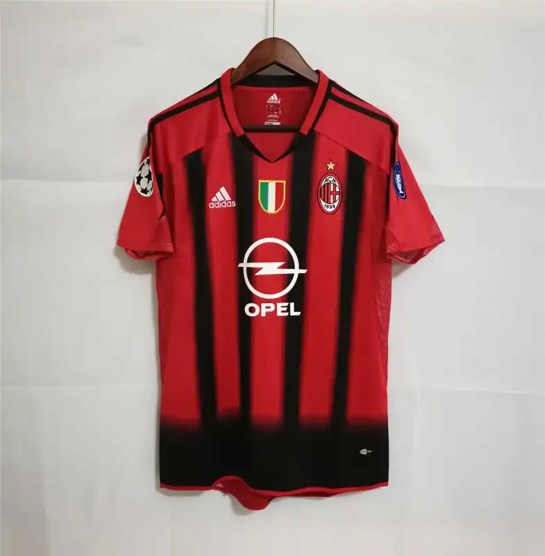 04-05 AC Milan Home soccer jersey- Retro version: Ajax 24-25 Home Stadium Jersey - Fans Version mysite: Adidas luxuryfootballshirts.com: https://www.luxuryfootballshirts.com/