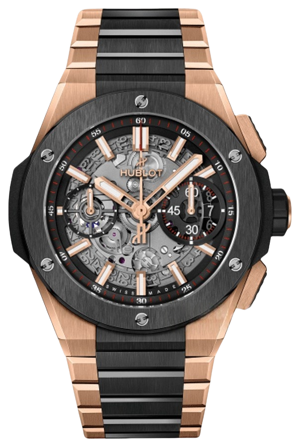 Hublot Big Bang Ref. 451.OM.1180.OM Super Clone Watch – King Gold Skeleton Dial Integrated Bracelet Fake Replica