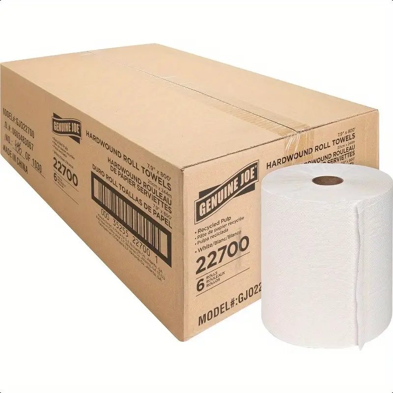   gjo22700 hard wound roll towel 800 length x 7 8 9 width white case of 6 details 0