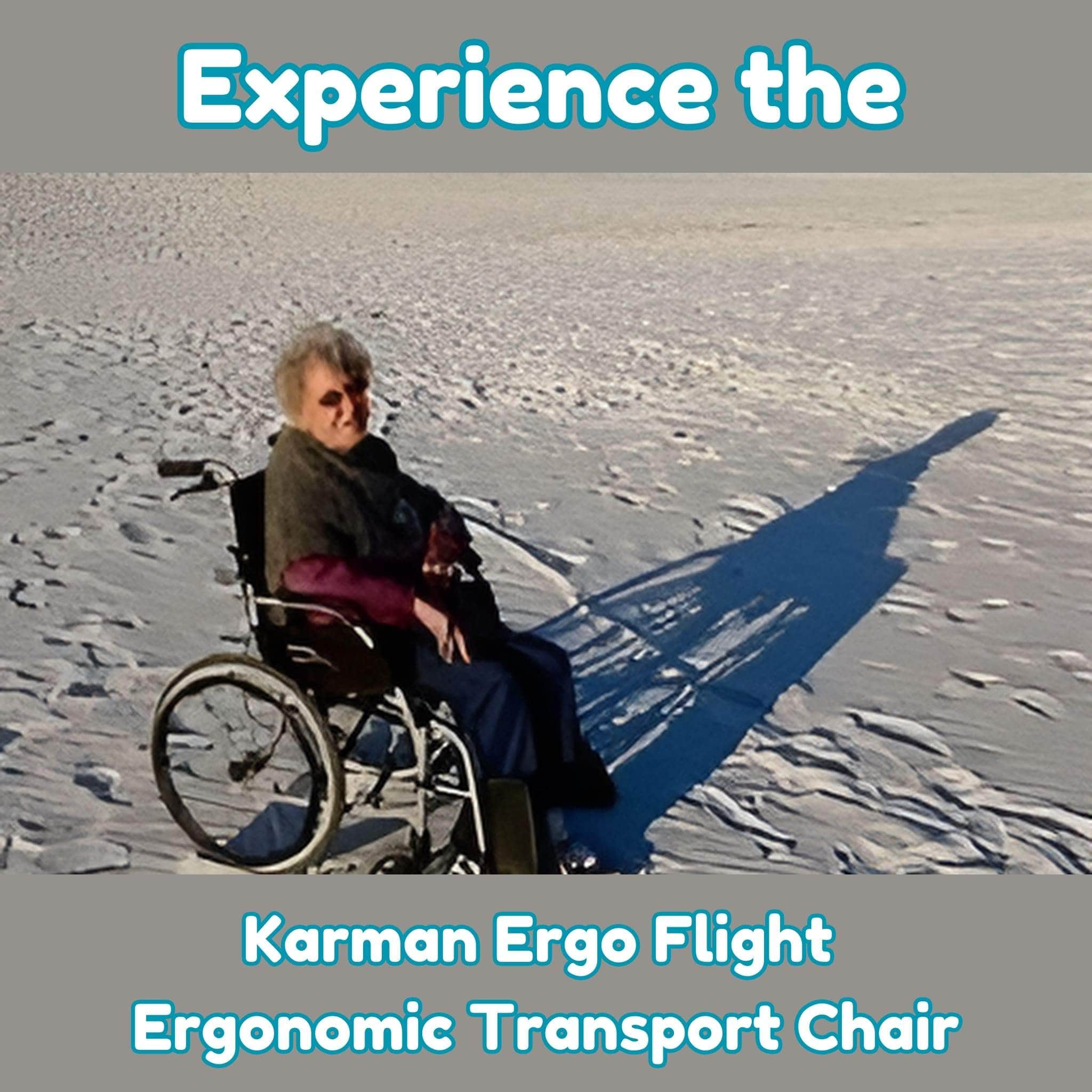 Experience the Karman Ergo Flight Ergonomic Transport Chair
