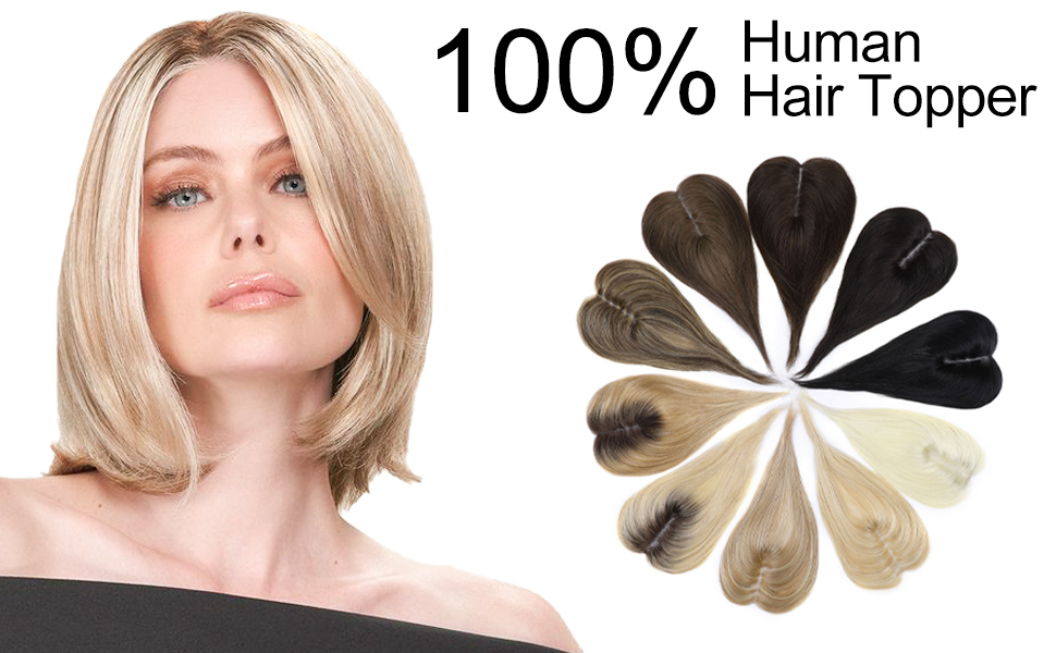 100% human hair toppers