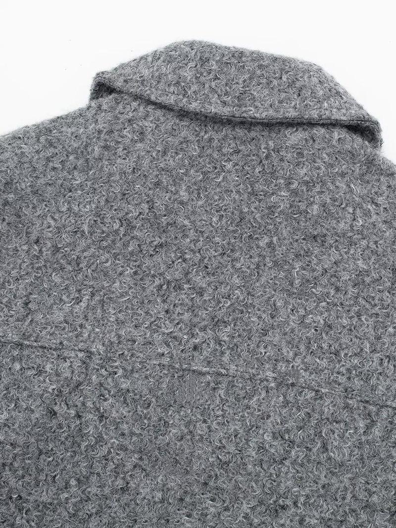 Women's Straight Shoulder Zipper Jacket, Fashion Casual Long Sleeve Outerwear, Daily Outdoor Wear, Fall & Winter Women's Clothing