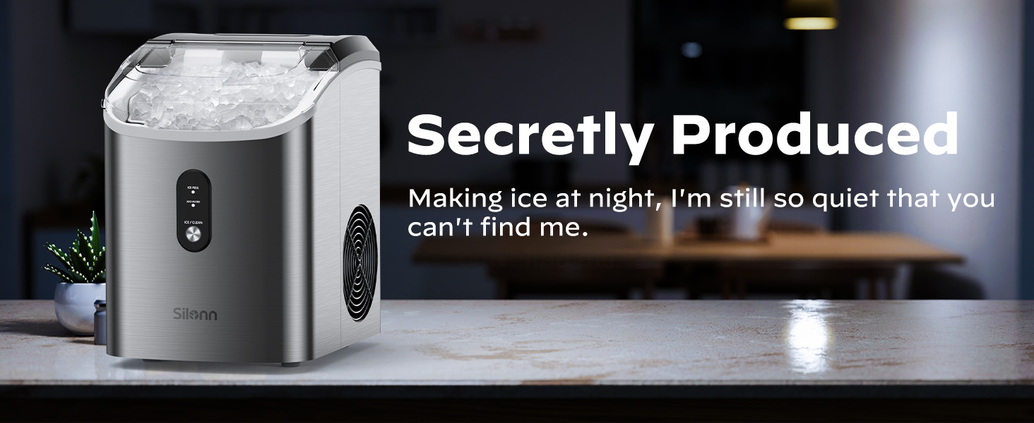 nugget ice maker countertop silonn machine makers pebble sonic pellet portable mini