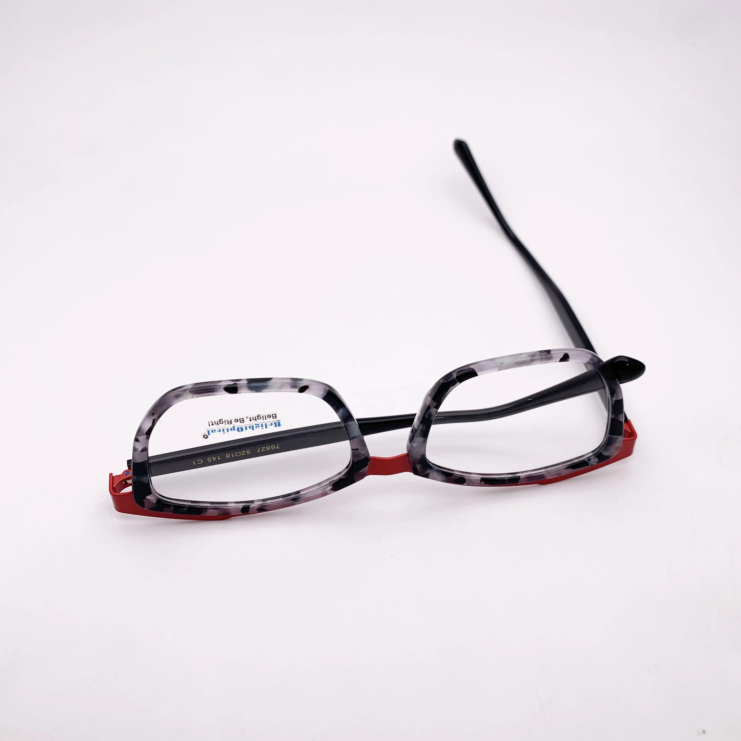 Fancy Colorful Vintage Metal with Aceate Cat Eye Shape Optical Glasses Spectacle Frame Prescritpion Lens Women Style 76813