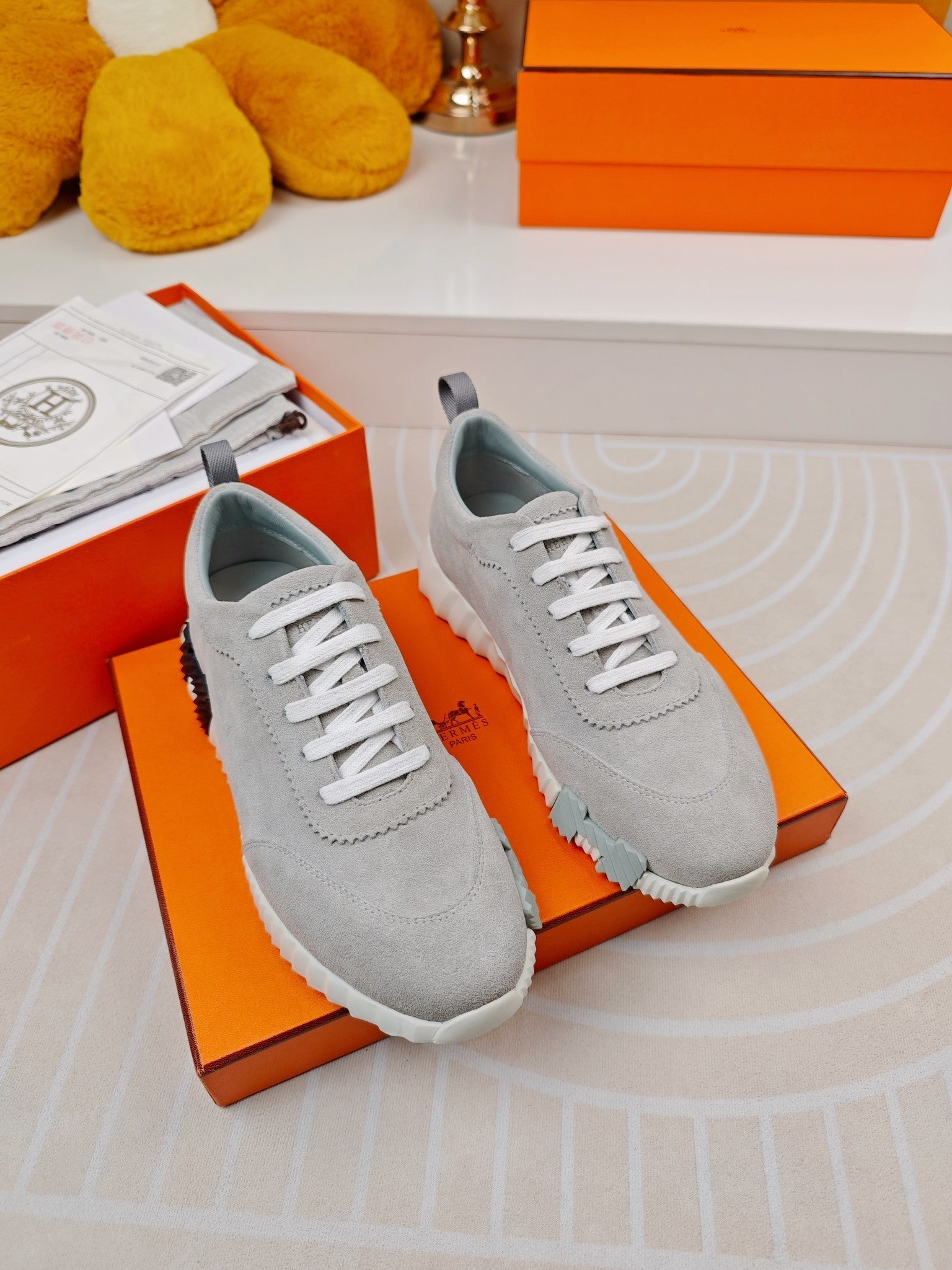 BOUNCING SNEAKERS GRAY CALFSKIN、mysite、Cacoeks