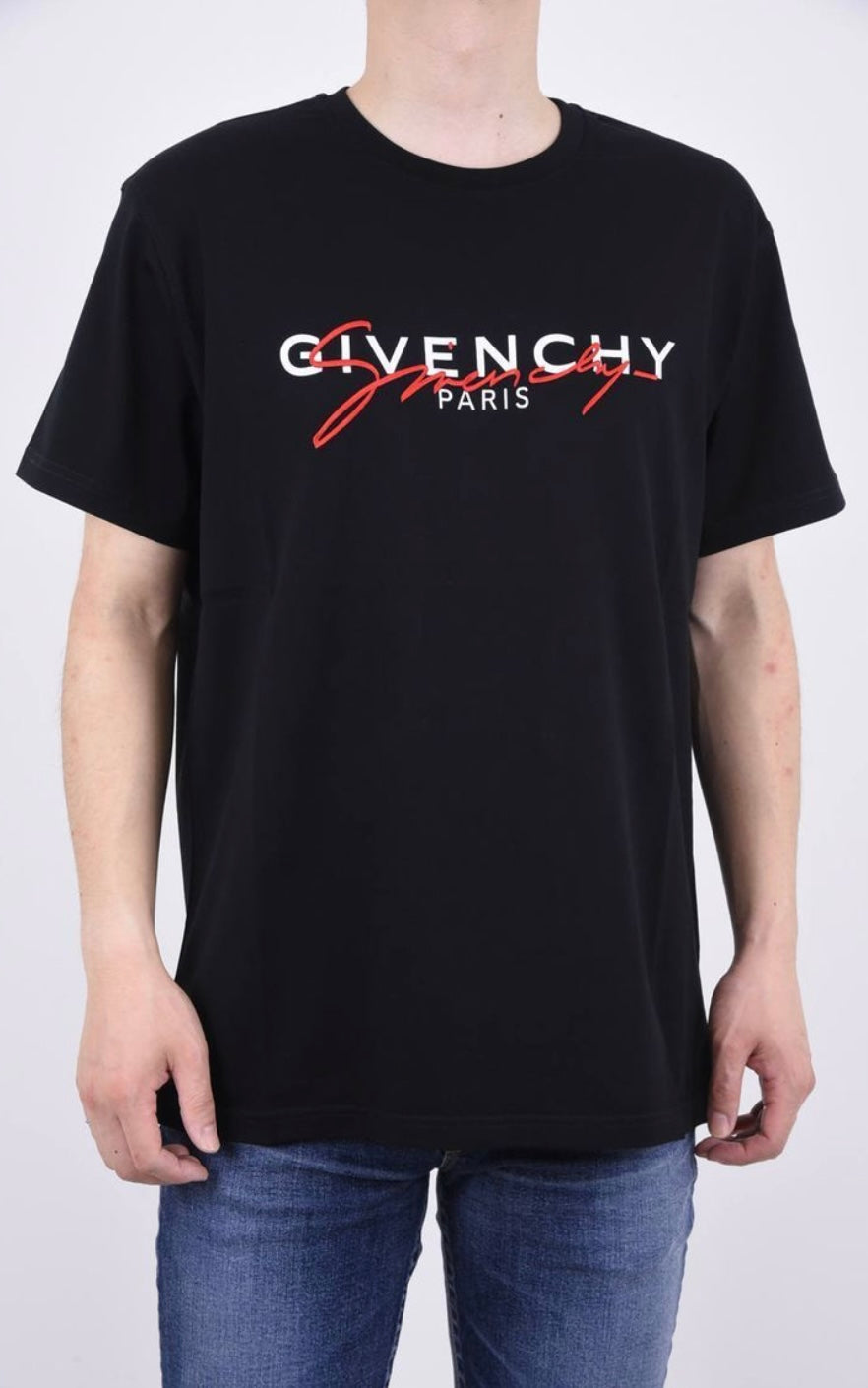 Givenchy Red Embroidery T-Shirt Black Regular Fit、mysite、Cacoeks