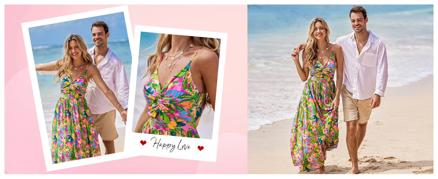 floral print v neck adjustable straps for lover