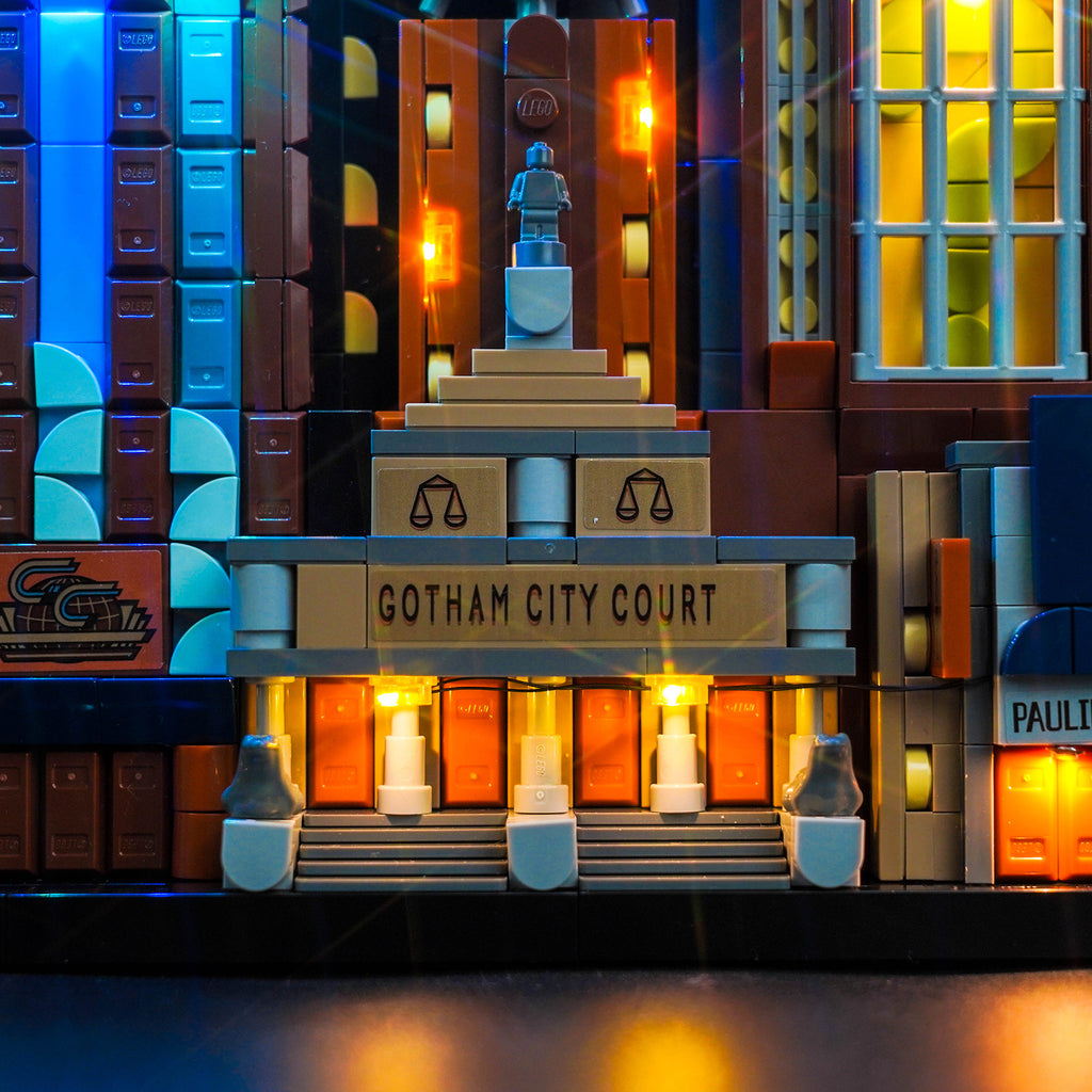 Partial Detail Display of BrickBling Light Kit for LEGO Batman: The Animated Series Gotham City™ 76271