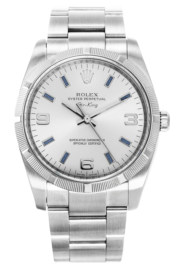 Rolex Air-King Black Dial Super Clone Swiss Replica Watch Ref 114210-0002 Oystersteel Bracelet