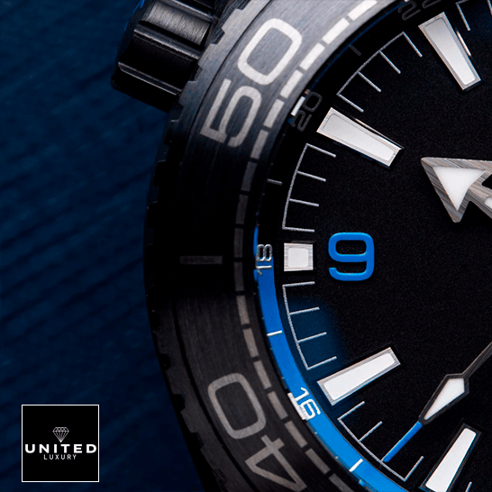 Omega Seamaster 215_92_46_22_01_002 Black Dial Blue Bezel Replica blue background