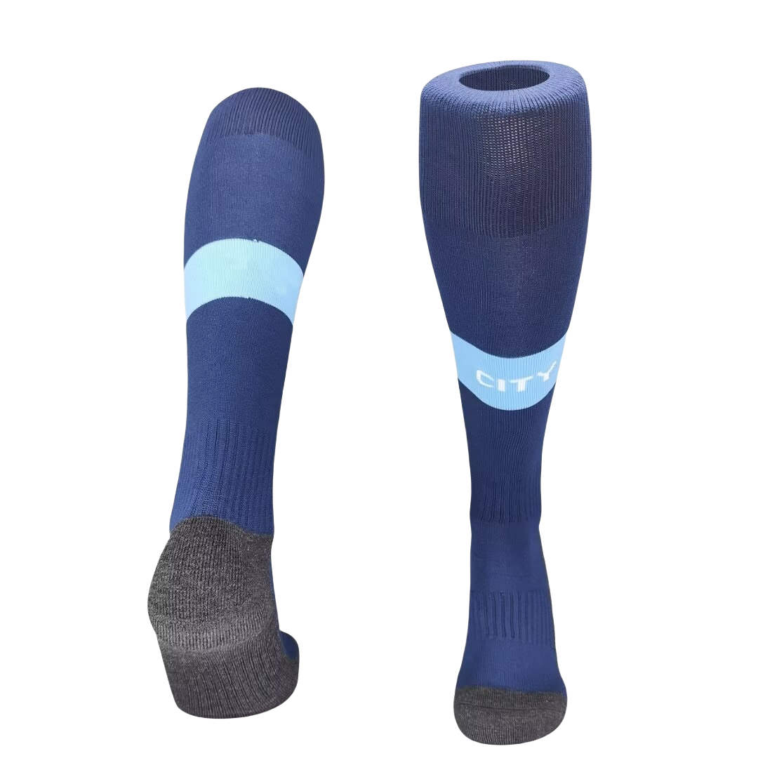 ManixJersey.com | Manchester City 24-25 Home Socks - Blue -Customize Name, Number and Patch | Worldwide Shipping
