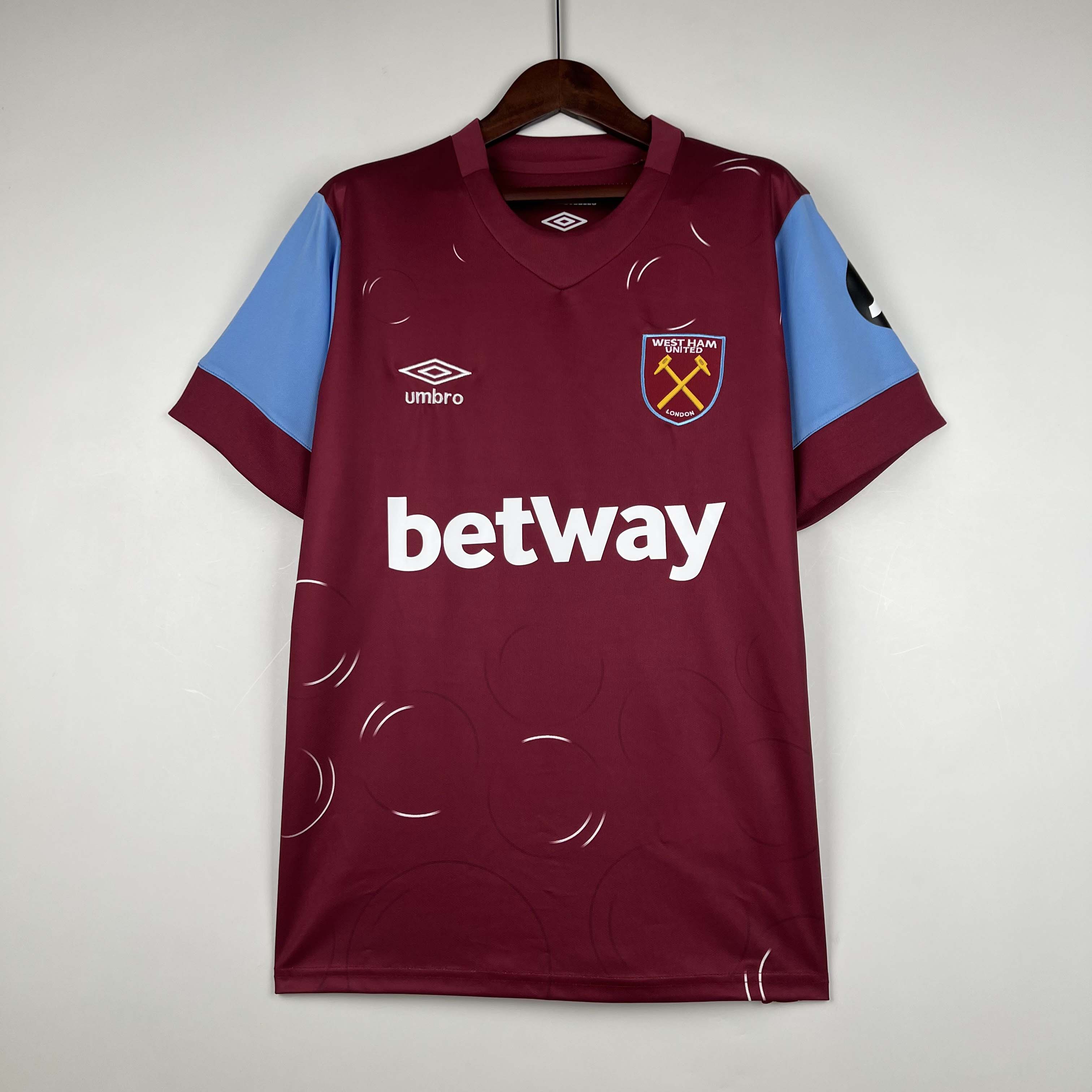 2023/2024 West Ham United Football Shirt Home 1:1 Thai Quality:football jersey mysite: unitedjerseyfootball 邓江浪:football