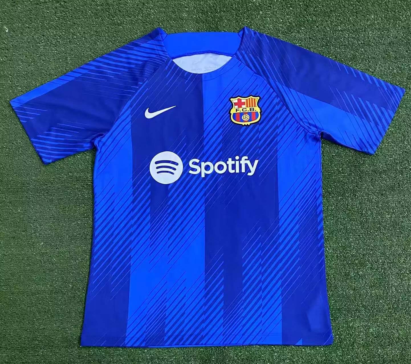 2023/2024 Barcelona Training Wear Blue Jersey:football jersey mysite: unitedjerseyfootball 邓江浪:football