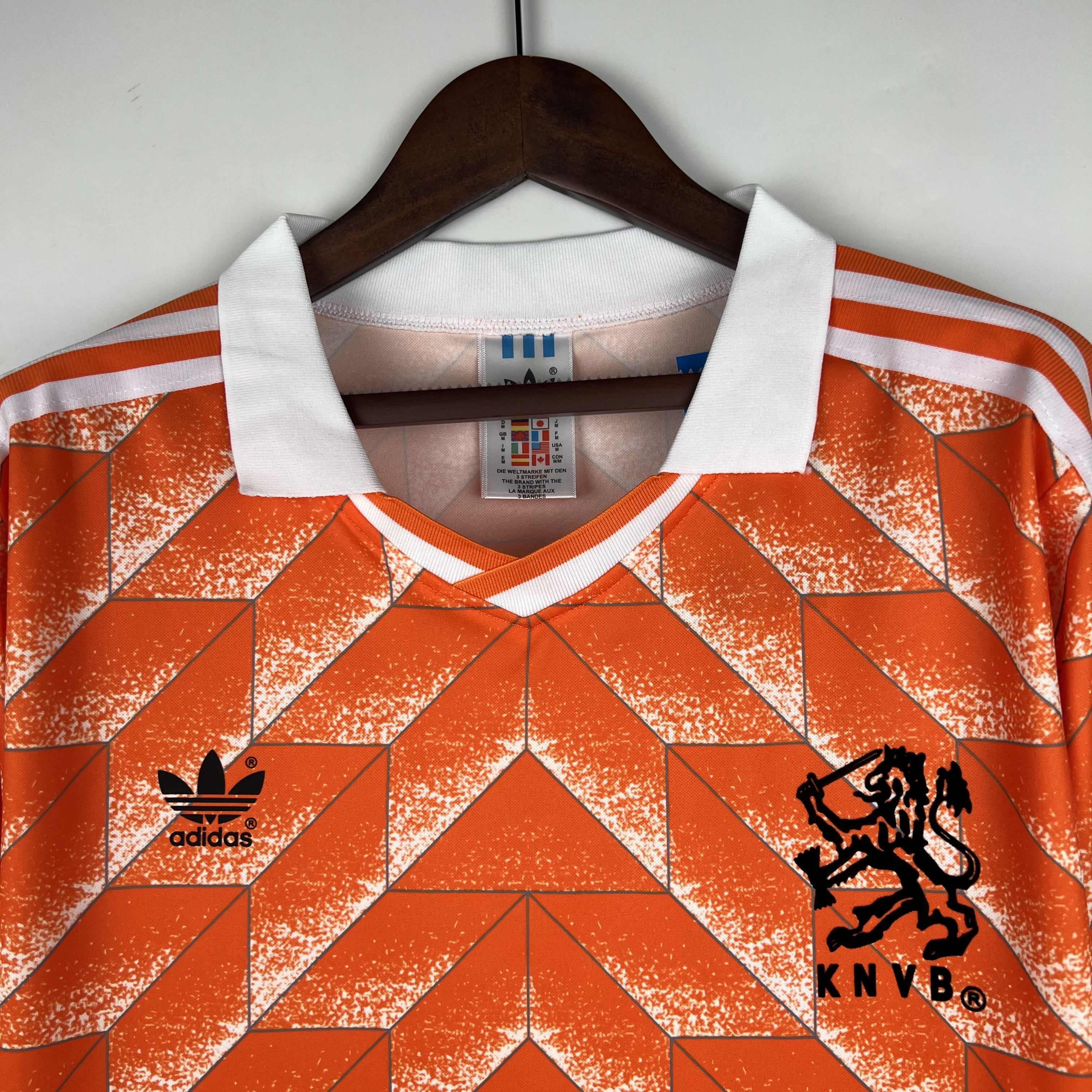 ManixJersey.com | Retro Netherlands1988 Home Stadium Long Sleeve Jersey -Customize Name, Number and Patch | Worldwide Shipping