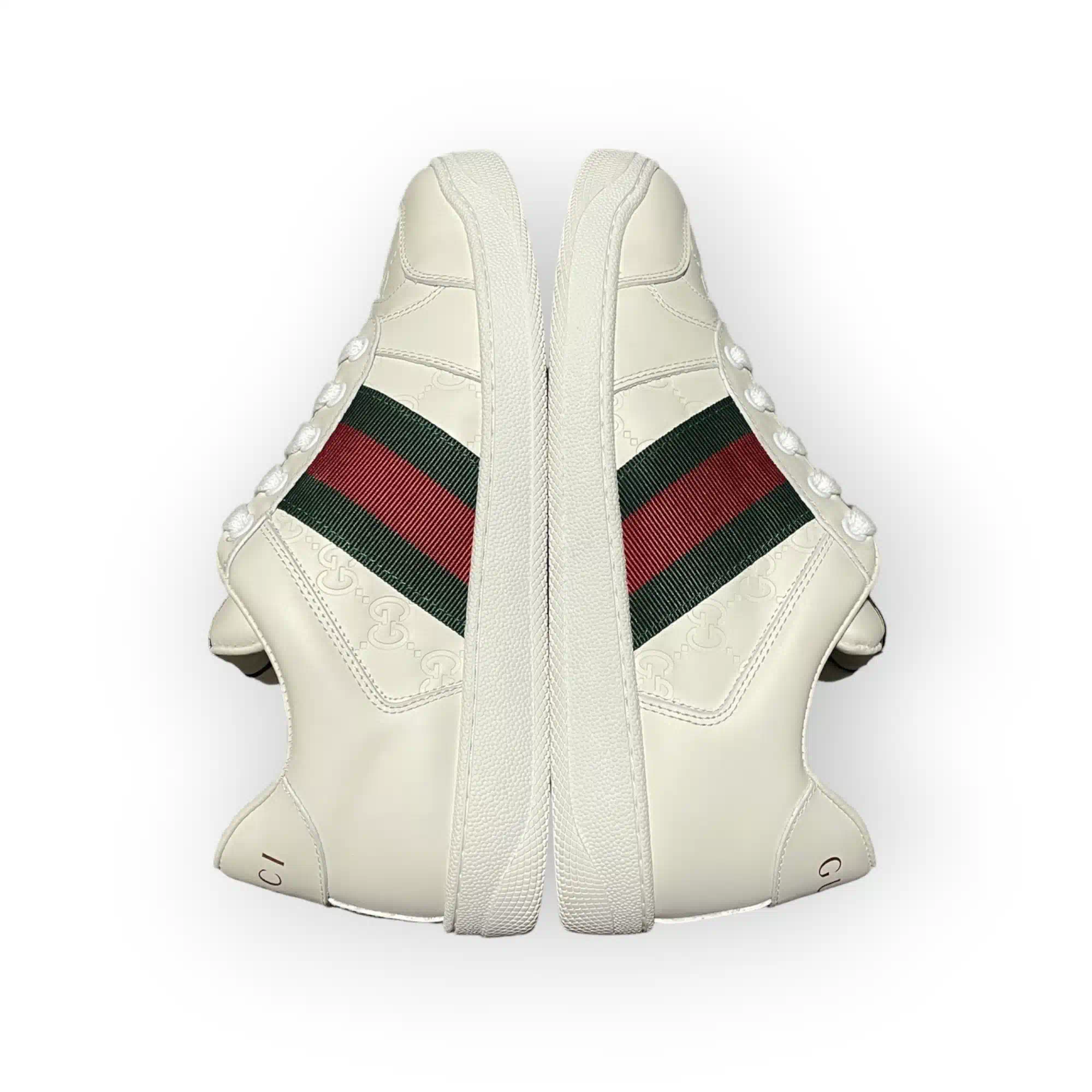 Gucci Screener Sneaker with Green and red Web in White、mysite、Cacoeks