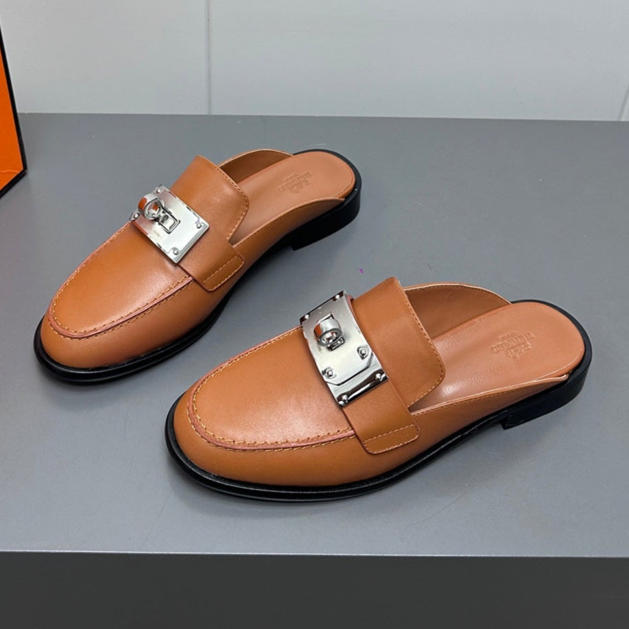 0Z MULE IN BRONZE BROWN LAMBSKIN、mysite、Cacoeks