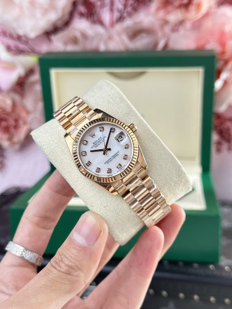 Đồng Hồ Rolex Datejust 278275 Replica 11 Nữ Mặt Khảm Xà Cừ 31mm (2)