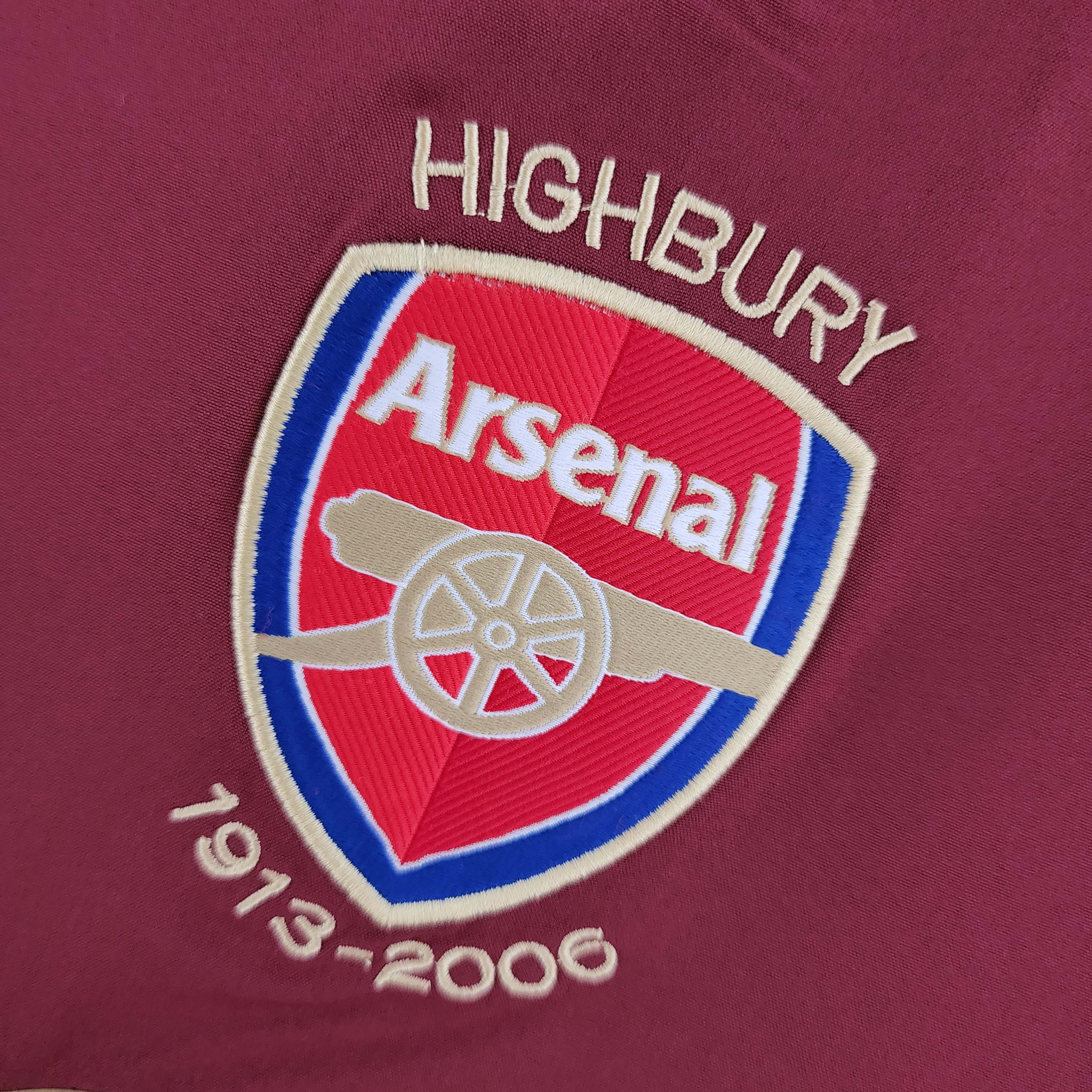 2005/2006 Retro Long Sleeve Arsenal Home Football Shirt 1:1 Thai Quality:football jersey mysite: unitedjerseyfootball 邓江浪:football