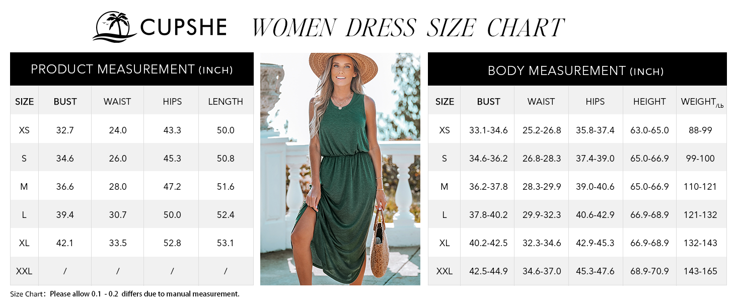 Product Size Chart