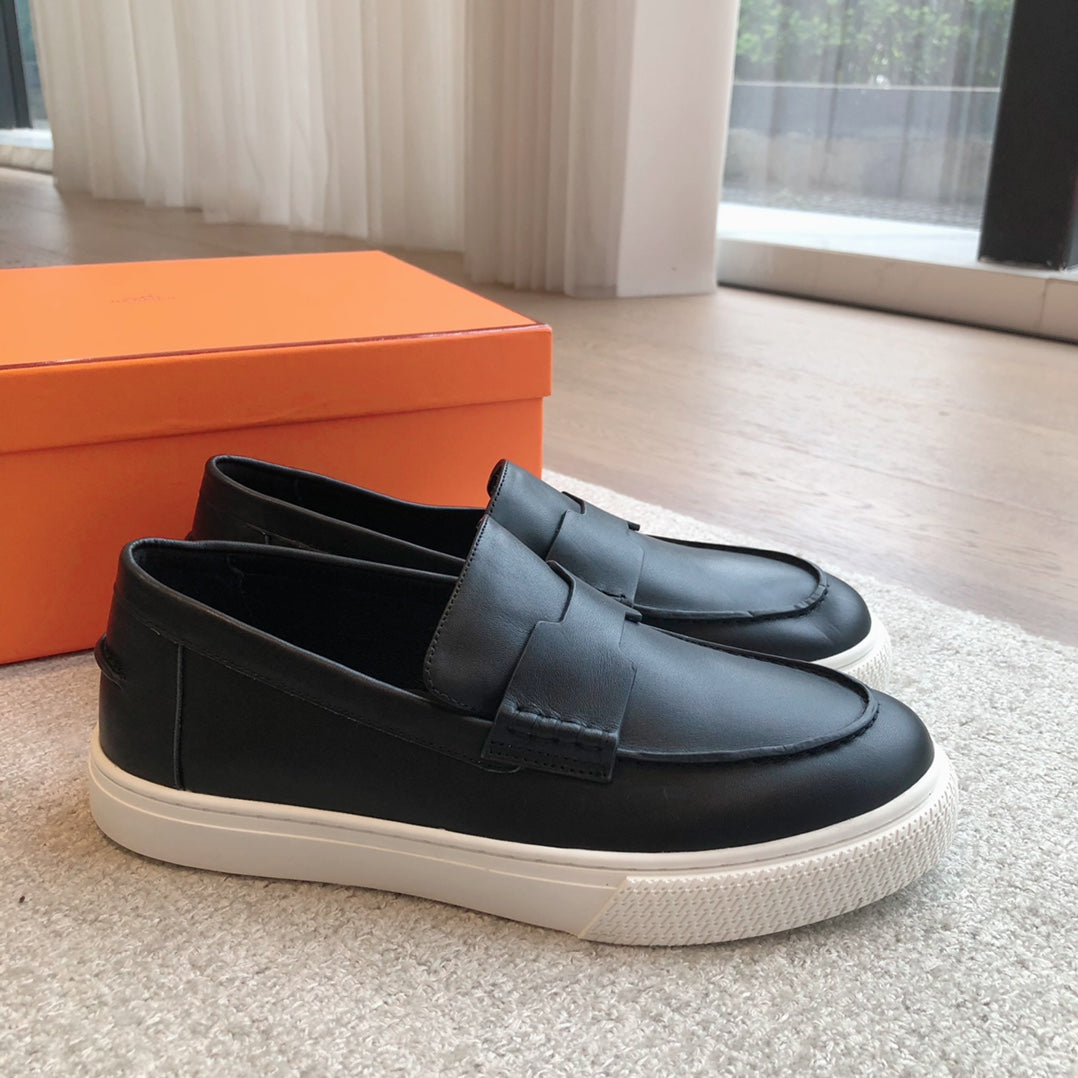 IKE SLIP-ON SNEAKER BLACK CALFSKIN、mysite、Cacoeks