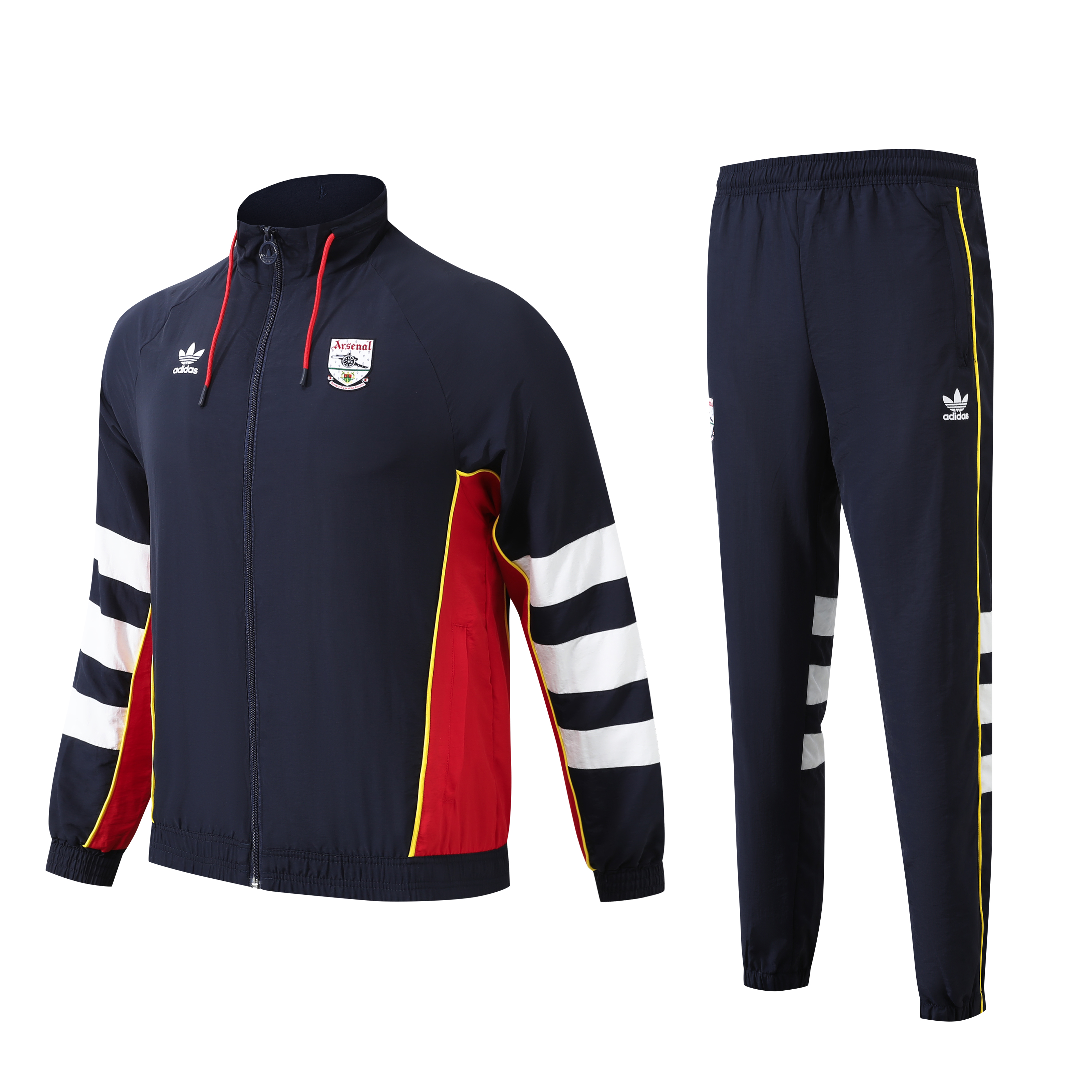 Higojerseys-Arsenal 24-25 Blue Throwback Windbreaker Suit - Jackets & Pants