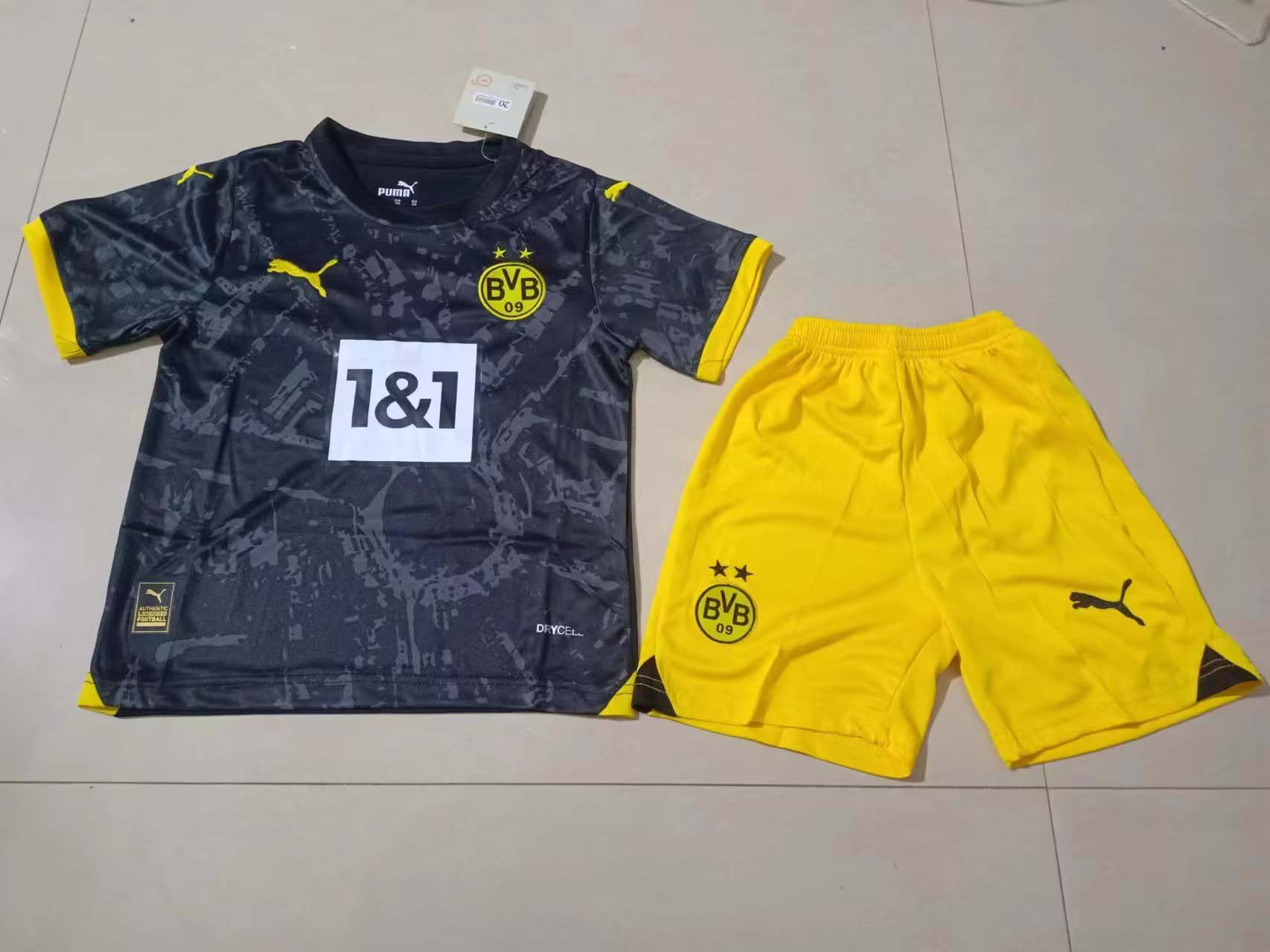 2023/2024 Dortmund Away Football Shirt 1:1 Thai Quality Kids Size:football jersey mysite: unitedjerseyfootball 邓江浪:football