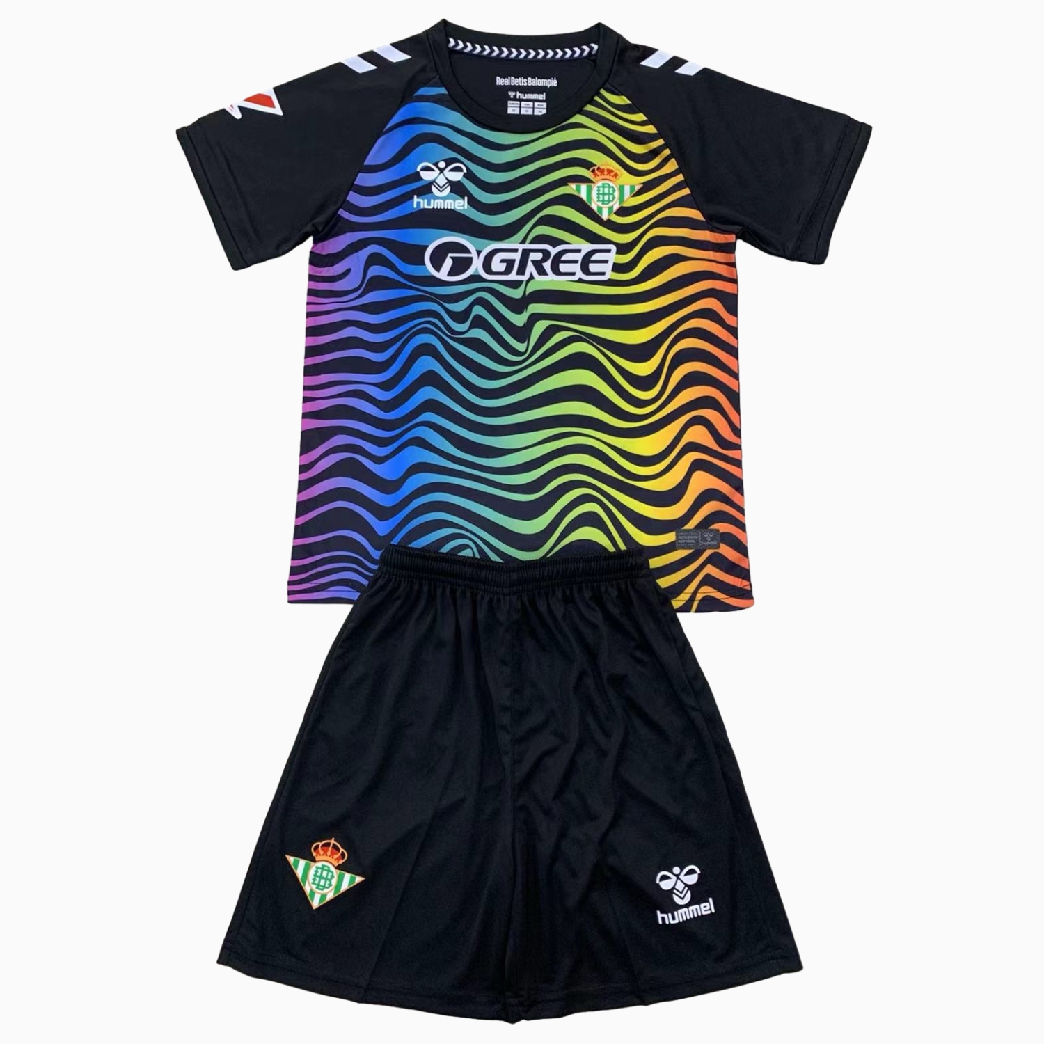 foot-Real Betis 24-25 Black Goalkeeper Kids Kit