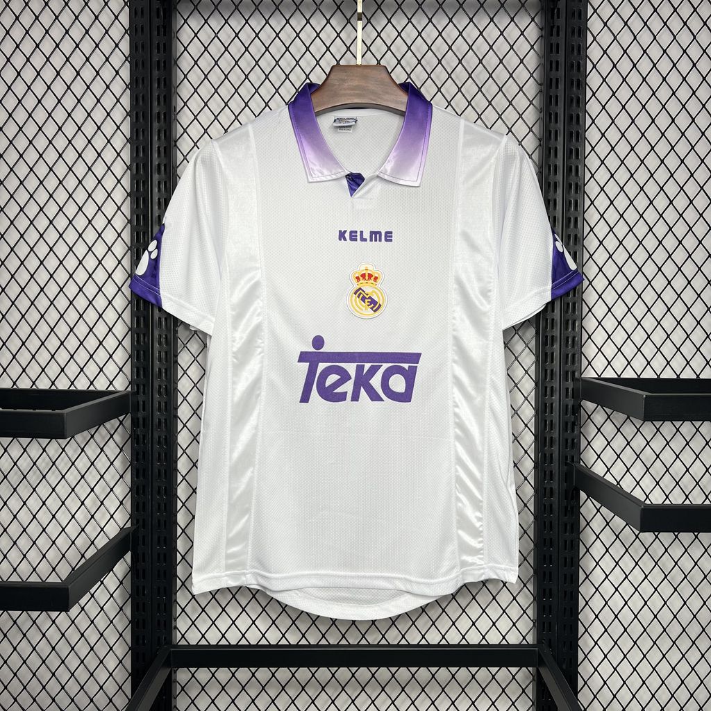 Higojerseys-Retro Real Madrid 1997-98 Home Stadium Jersey