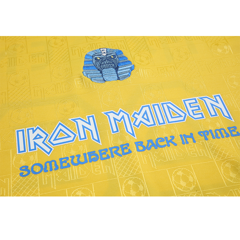 Higojerseys-Retro Iron Maiden 2008 Yellow Jersey