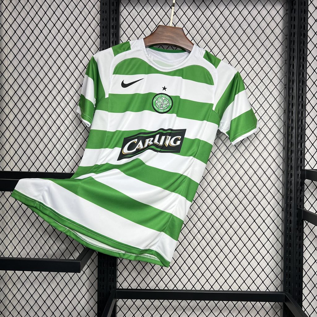 Higojerseys-Retro Celtic 2005-06 Home Stadium Jersey