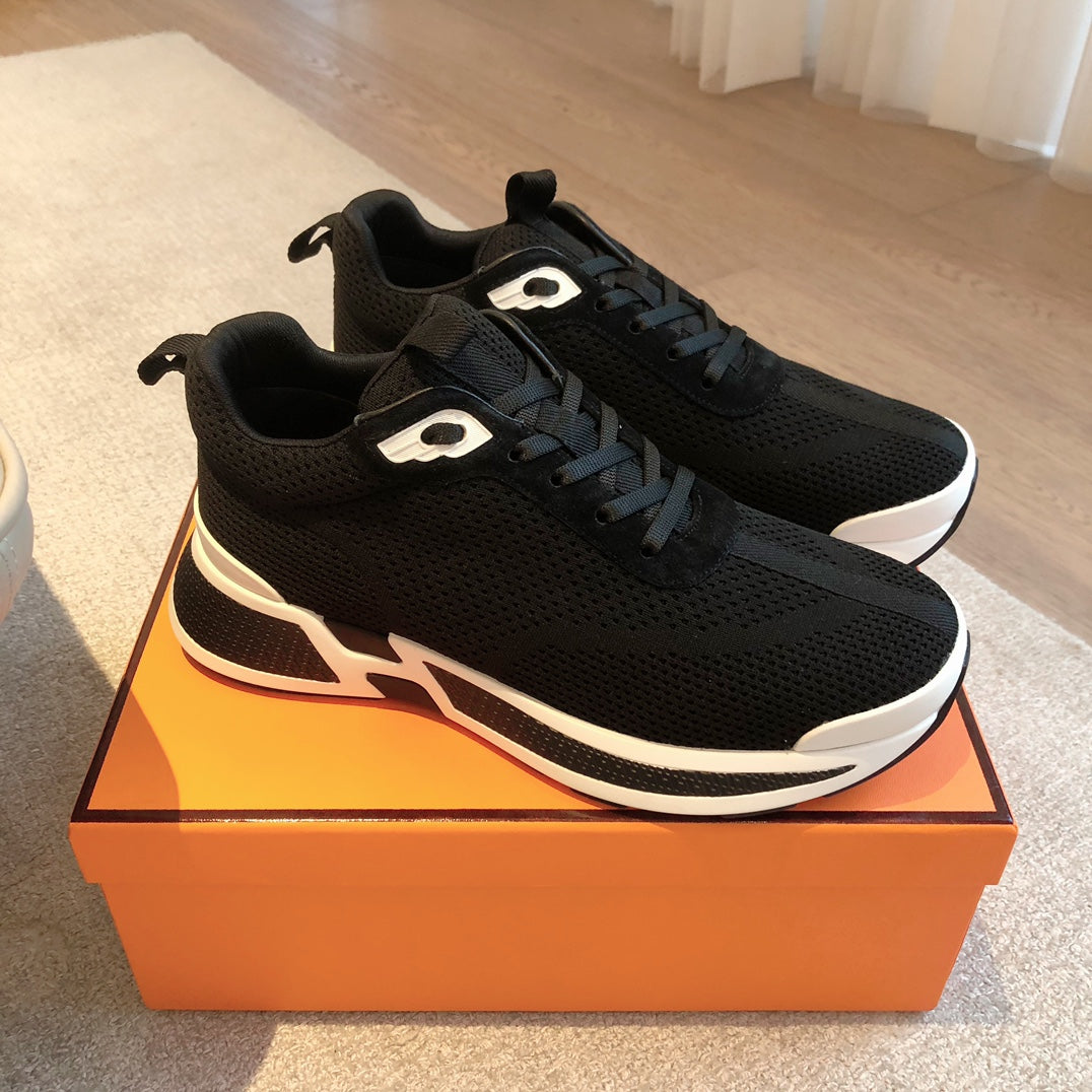 HEROS SNEAKER IN BLACK BREATHABLE MESH FABRIC、mysite、Cacoeks