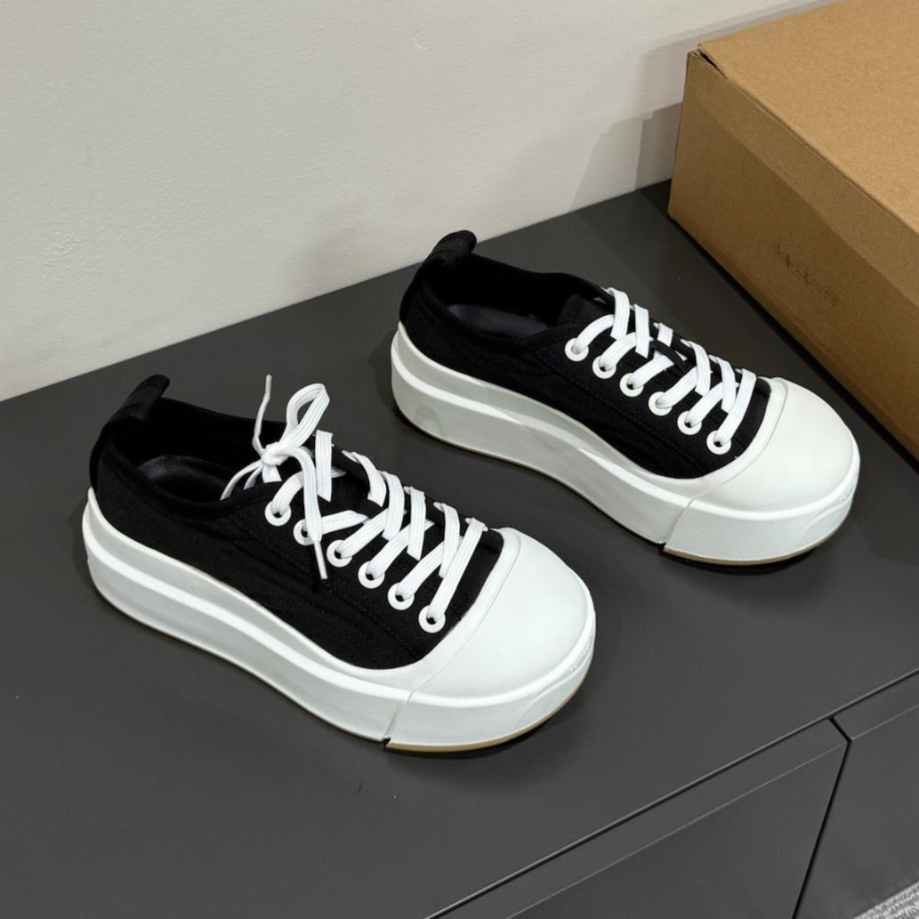 VULCAN PLATFORM SNEAKER IN BLACK CANVAS、mysite、Cacoeks