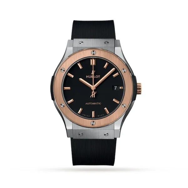 Hublot Classic Fusion Ref. 511.NO.1181.RX Super Clone Watch – Titanium Black Dial Rubber Strap Fake Replica
