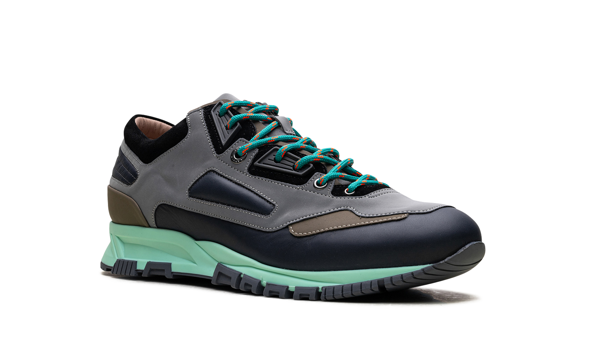 Reflective Running Sneaker "Grey Navy Blue"、mysite、Cacoeks