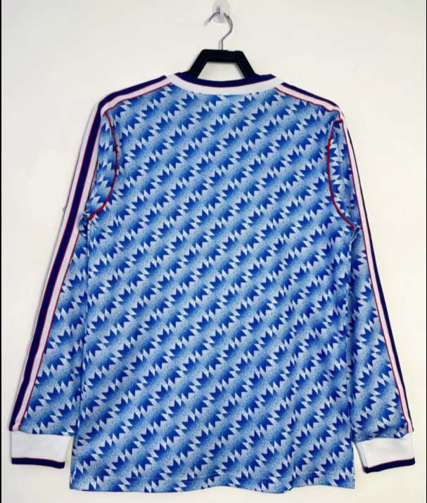 1990/1992 Retro Long Sleeve Manchester United Away Football Shirt 1:1 Thai Quality:football jersey mysite: unitedjerseyfootball 邓江浪:football