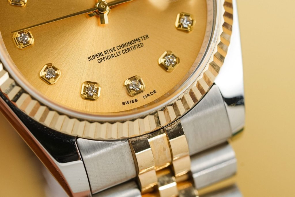 Đồng Hồ Rolex Nam Rep 11 DateJust 126233 Mặt Số Vàng Champagne Bọc Vàng Thật 36mm (2)