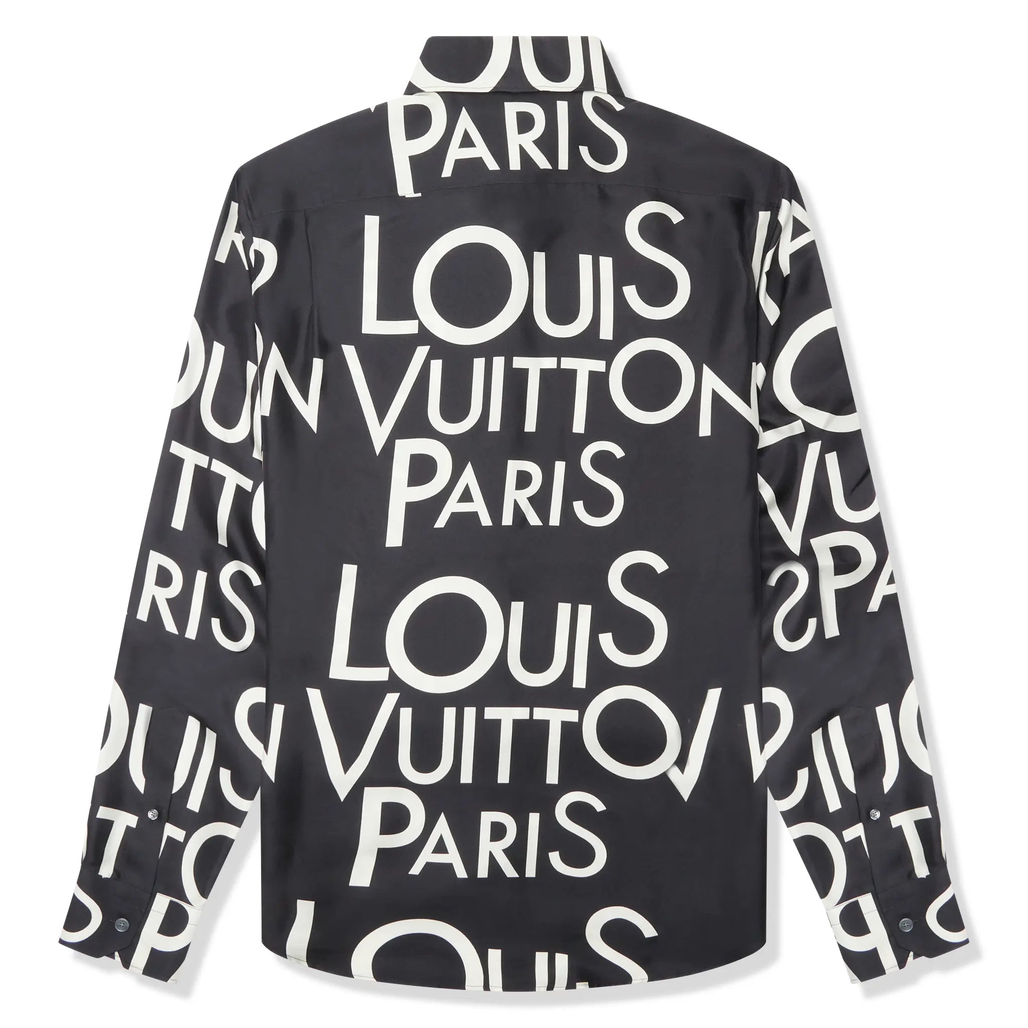 Louis Vuitton Typography Silk Navy White Shirt、mysite、Cacoeks