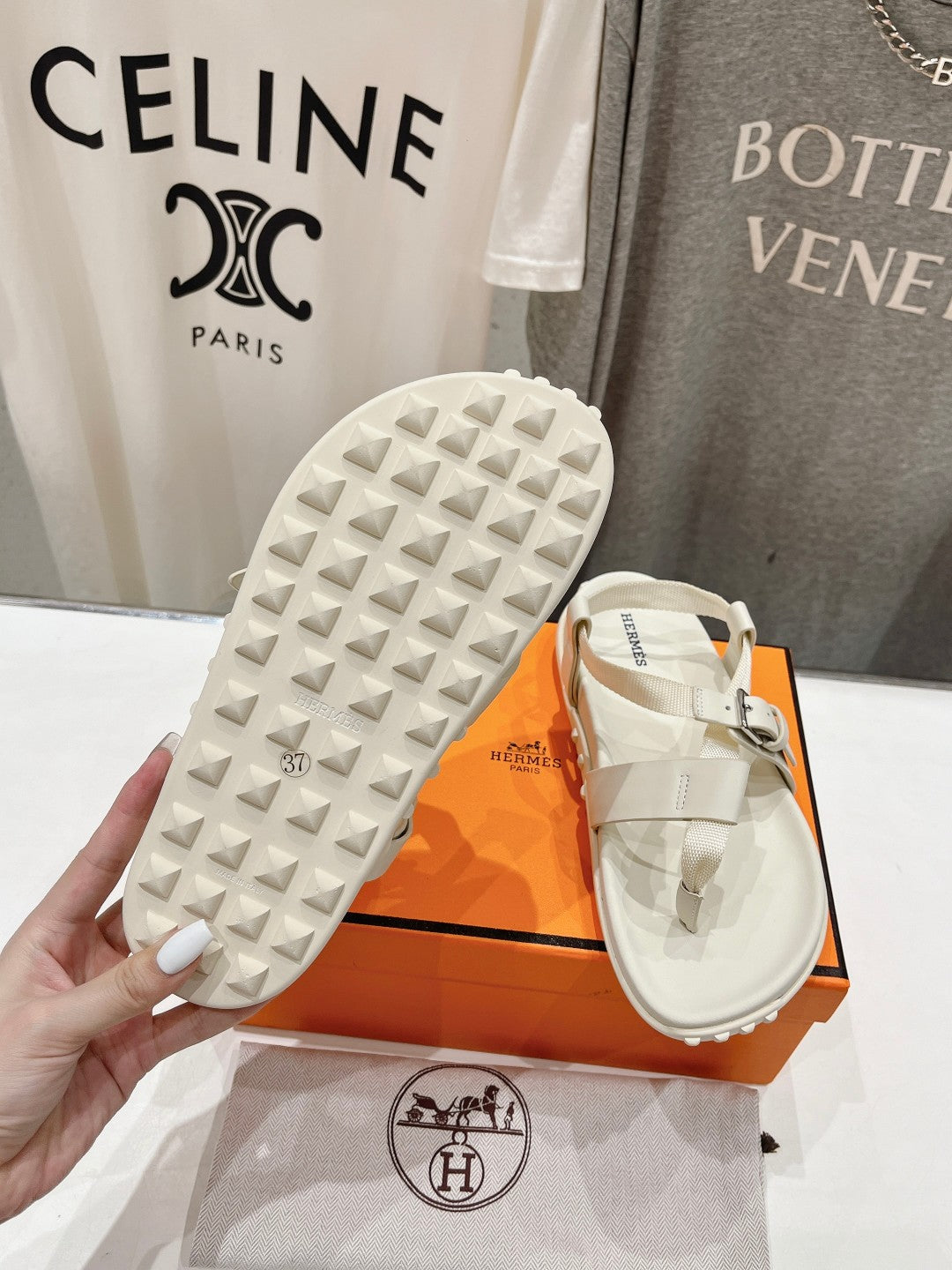 SANDAL BRAIDED 30 WHITE CALFSKIN、mysite、Cacoeks