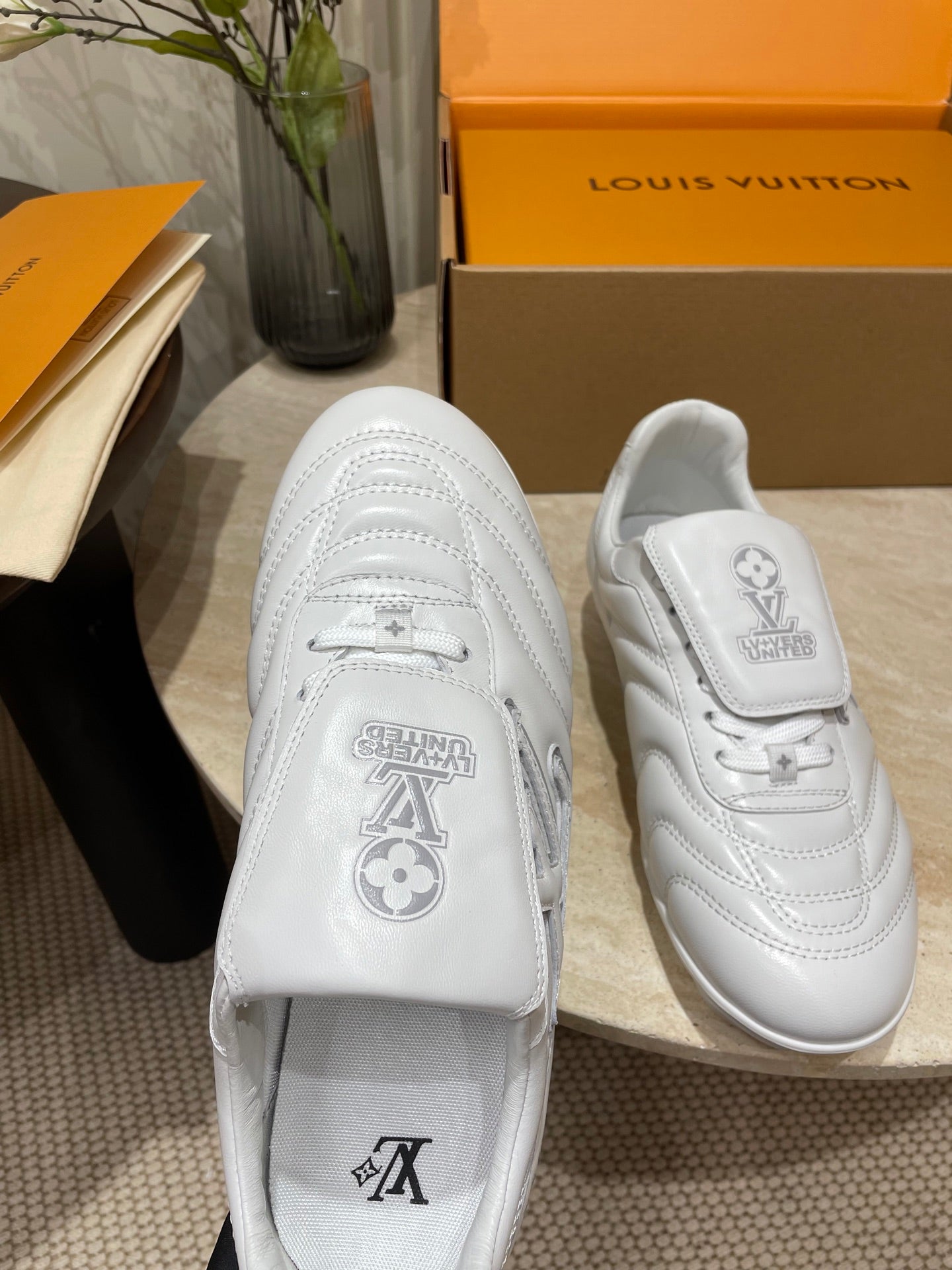 FOOTPRINT SOCCER SNEAKER IN WHITE CALFSKIN、mysite、Cacoeks